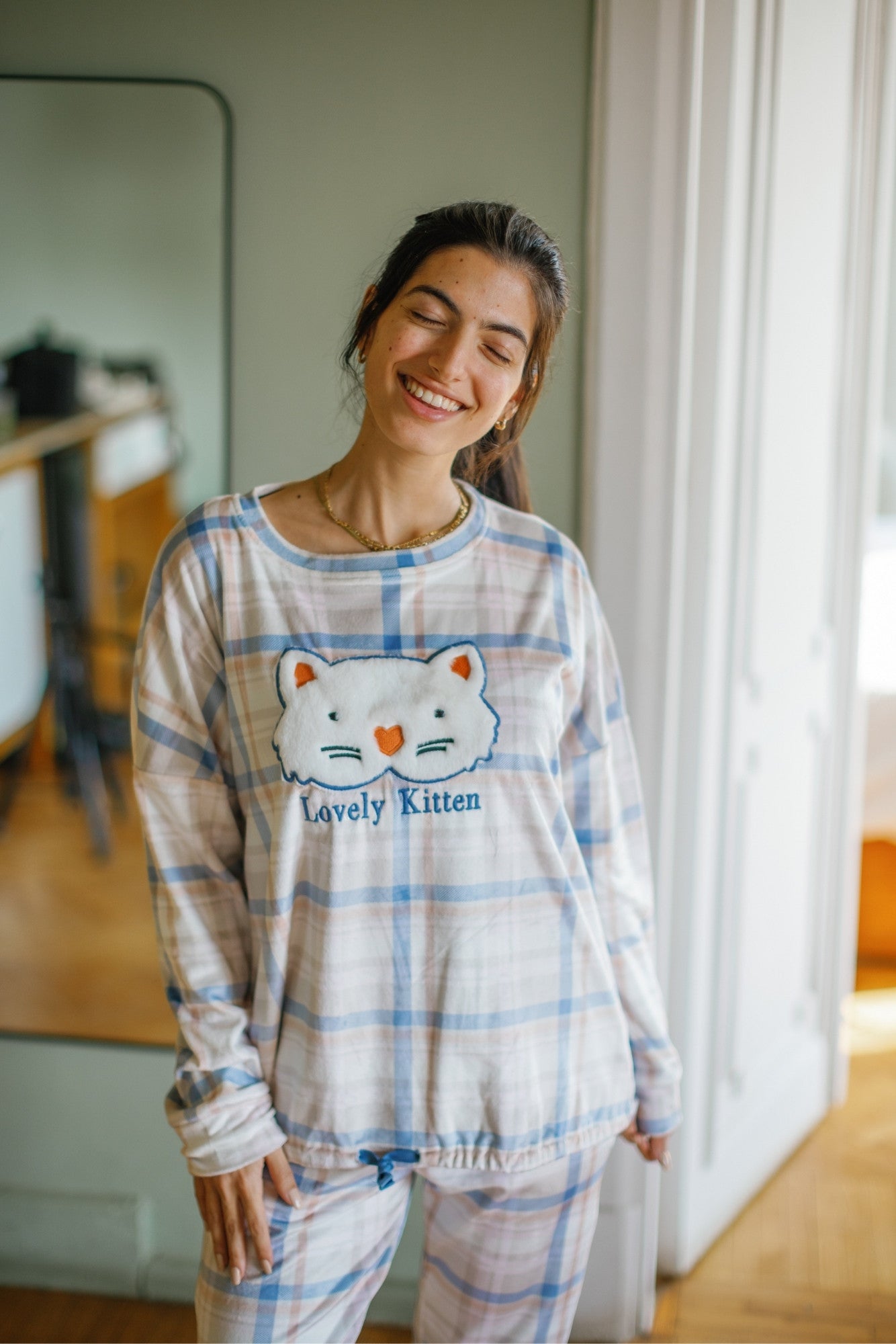 "Lovely Kitten" Pajama Set