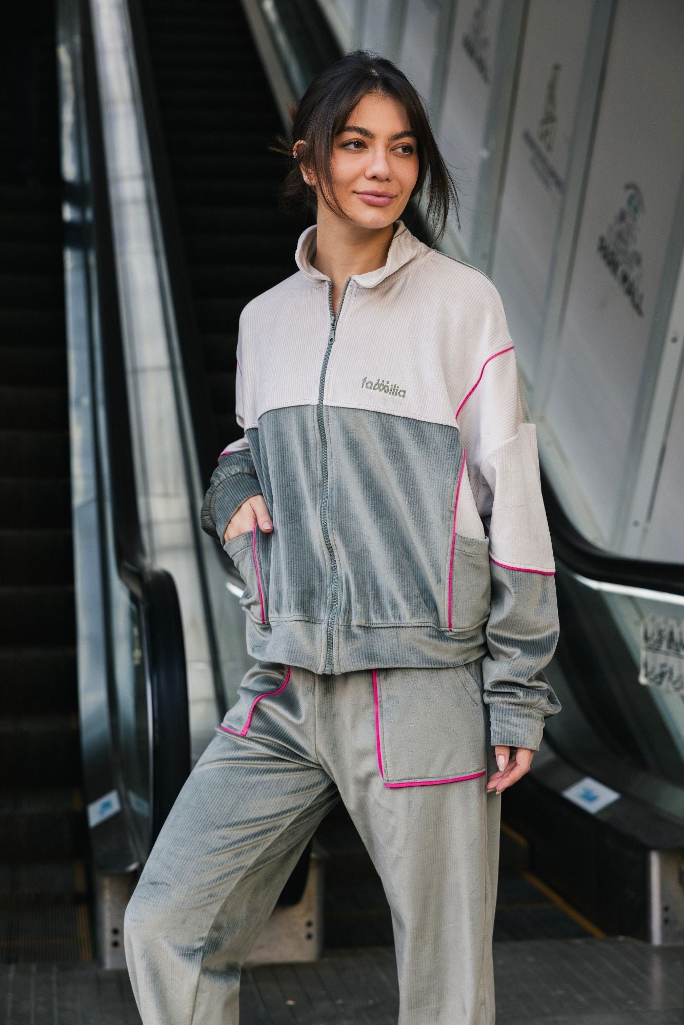 Gray Velvet Pajama Set