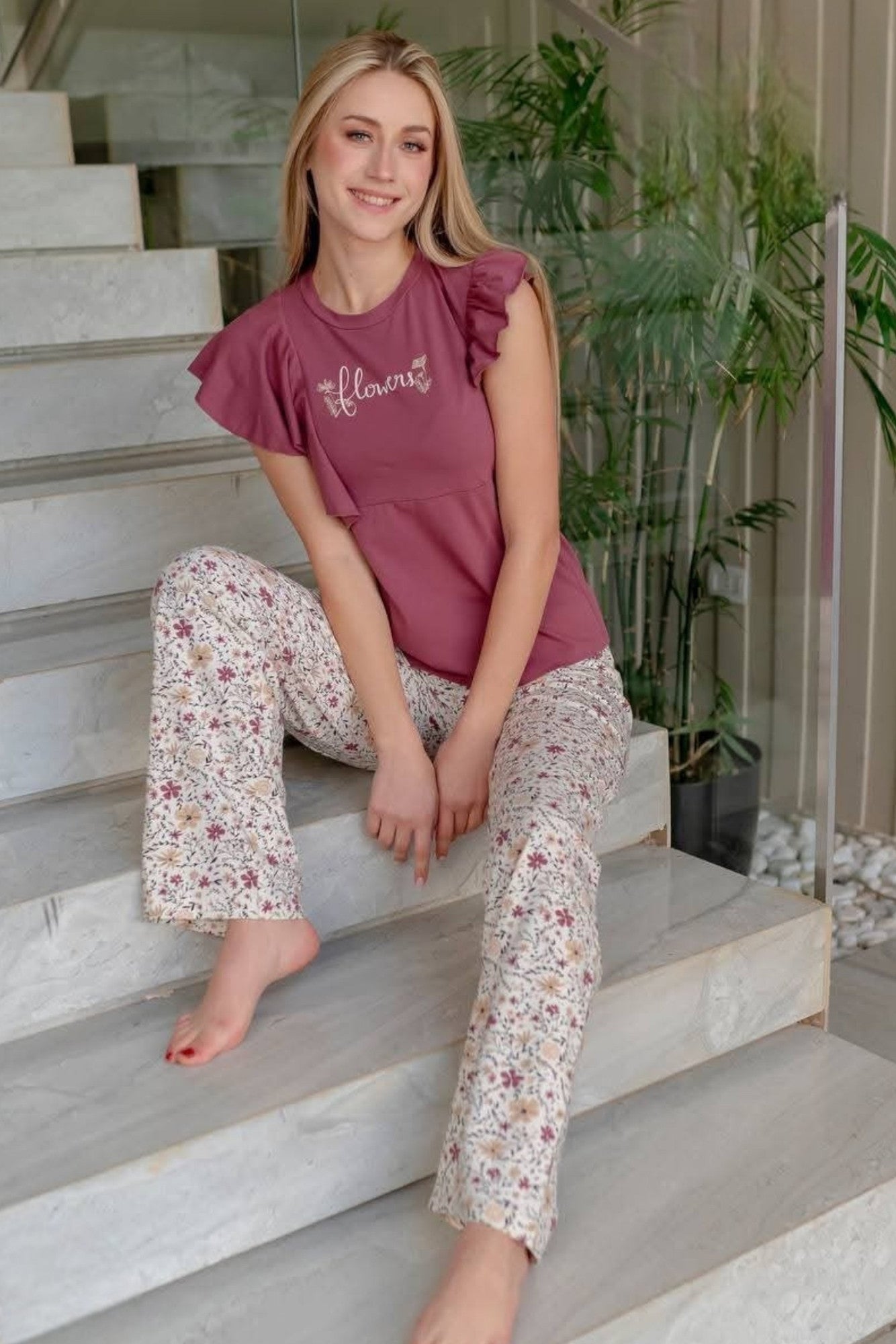 "FLOWER" Pajama set