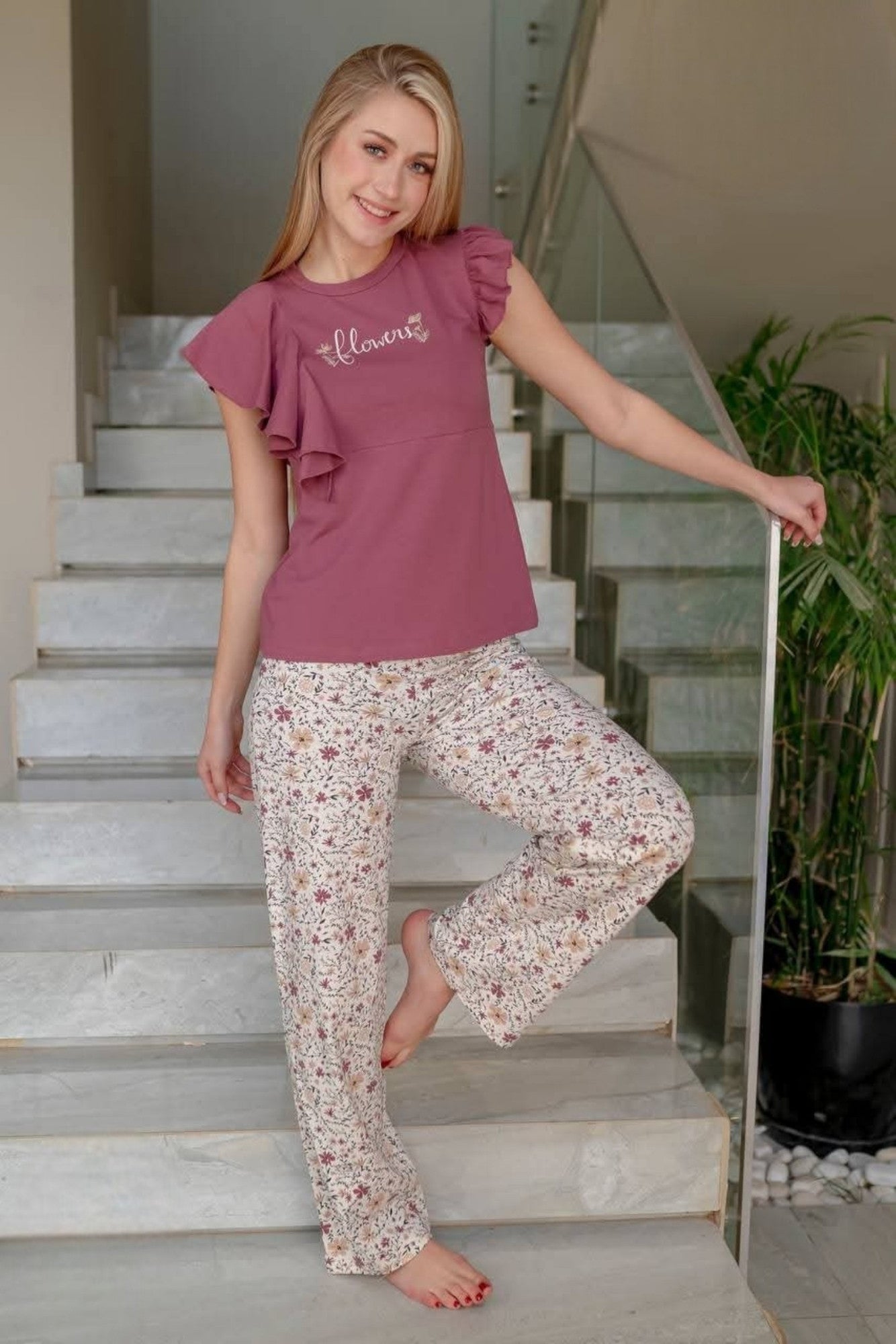 "FLOWER" Pajama set