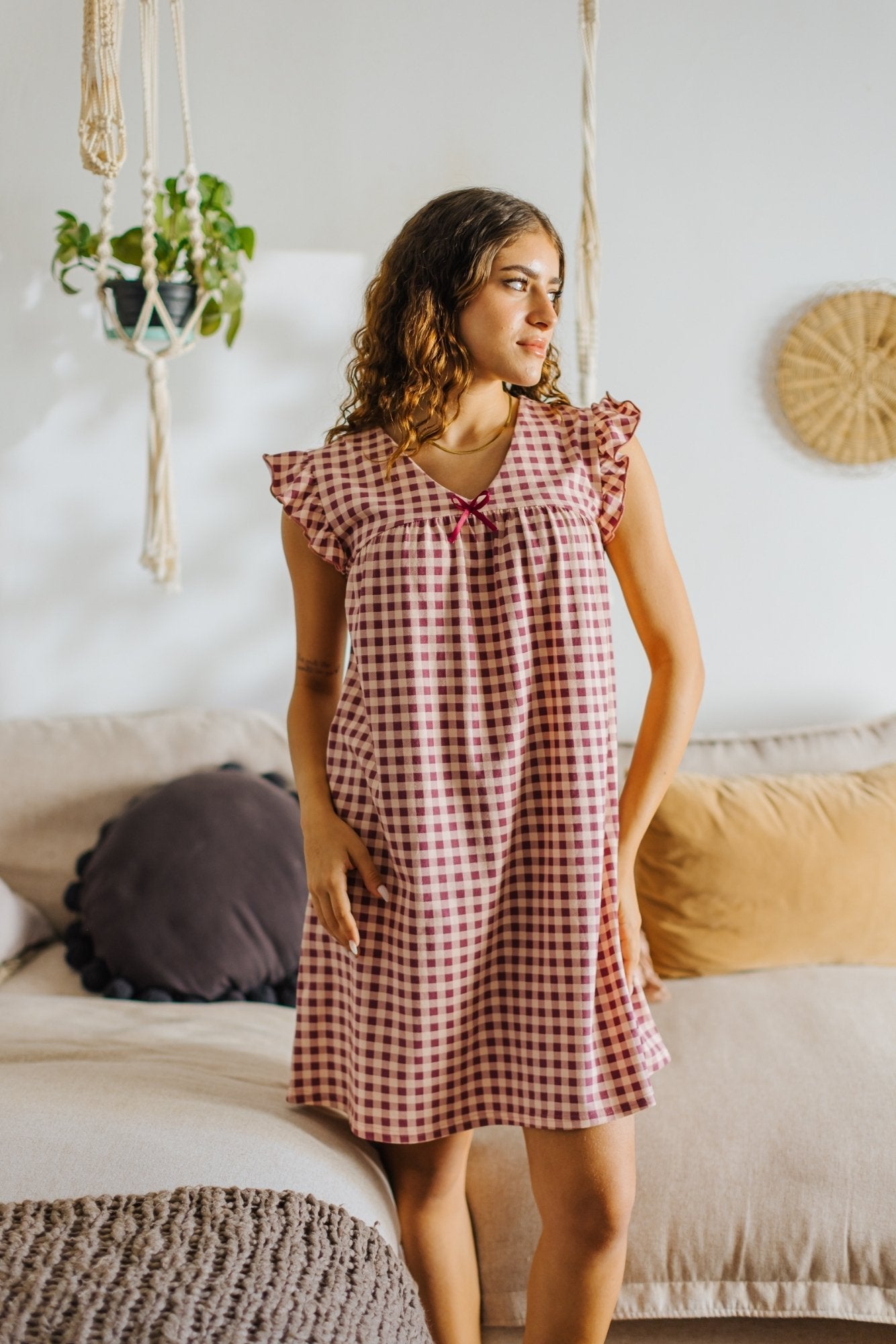 Cozy Gingham Nightshirt