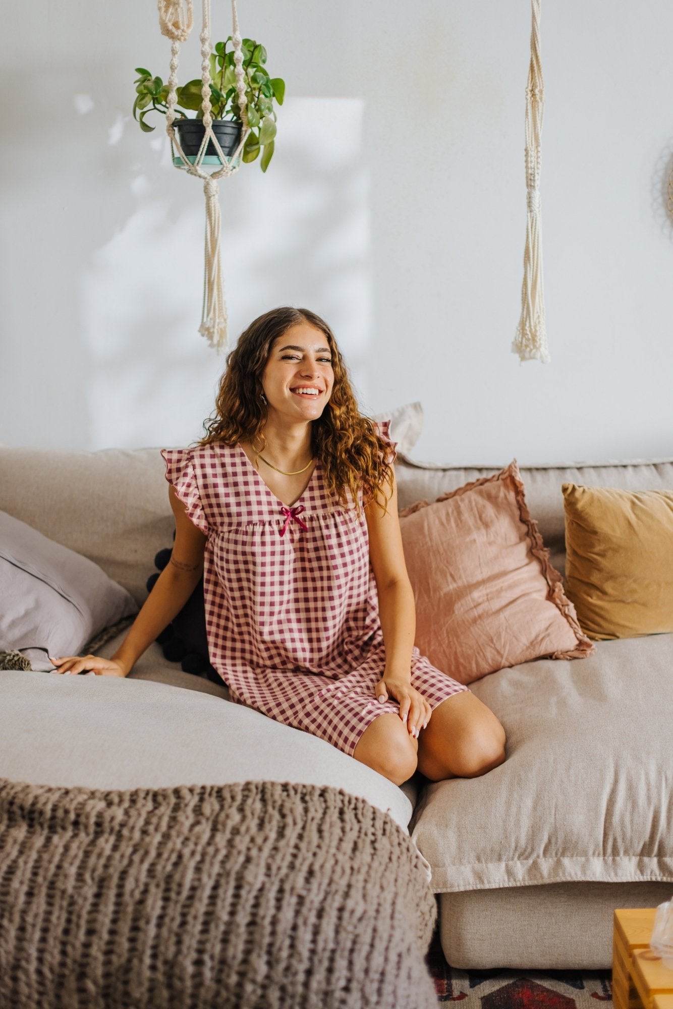 Cozy Gingham Nightshirt
