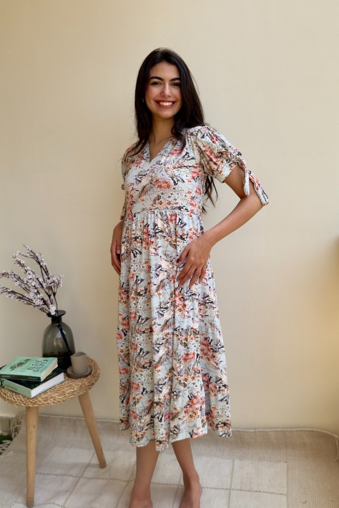 Soft Blue Floral Dress