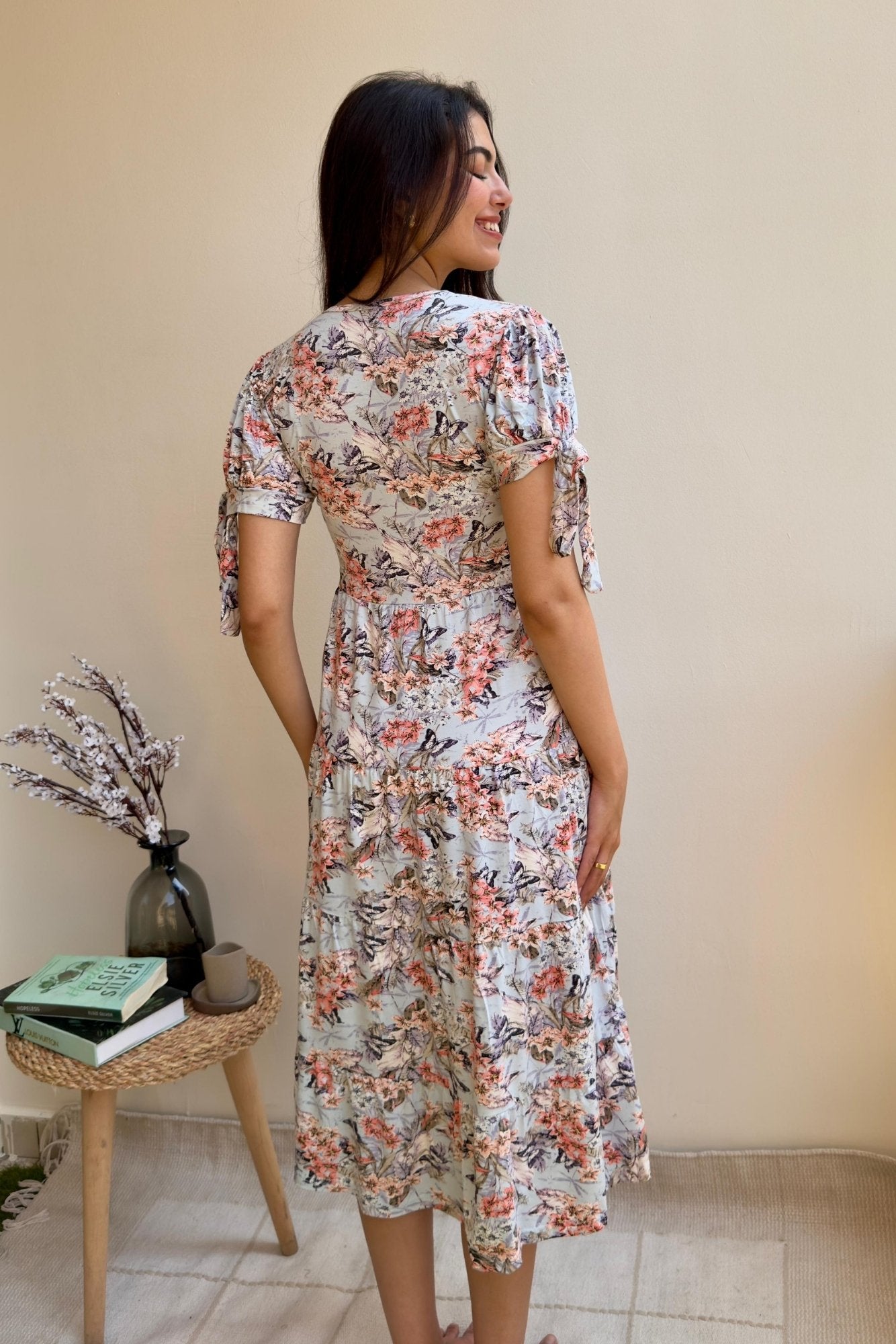 Soft Blue Floral Dress