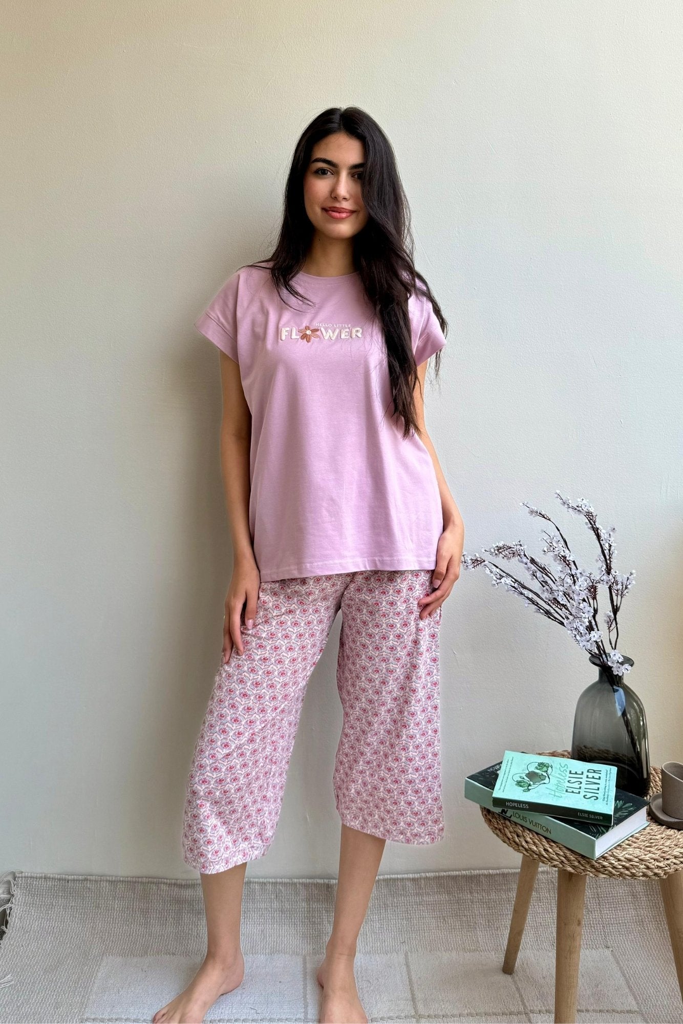 "Little Flower" Bermuda Pajama Set