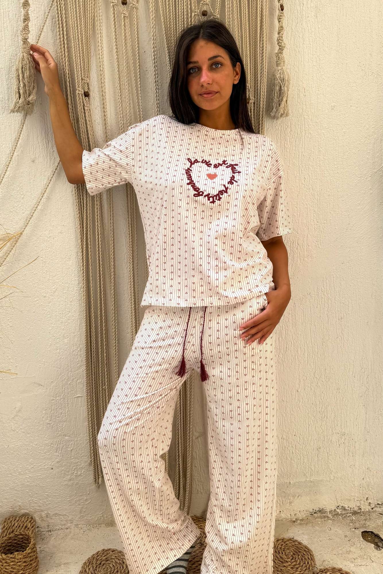 "HEART"pajama set