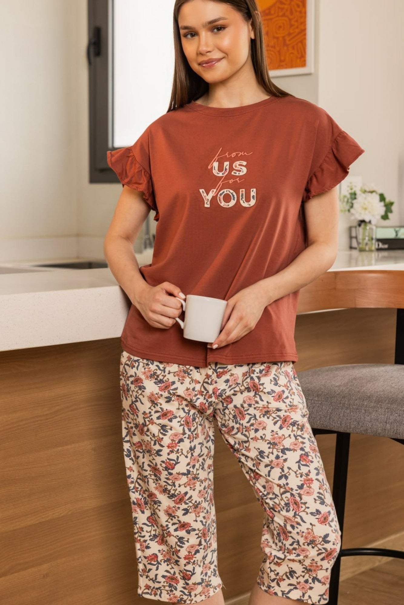 طقم بيجامة برمودا "US YOU"