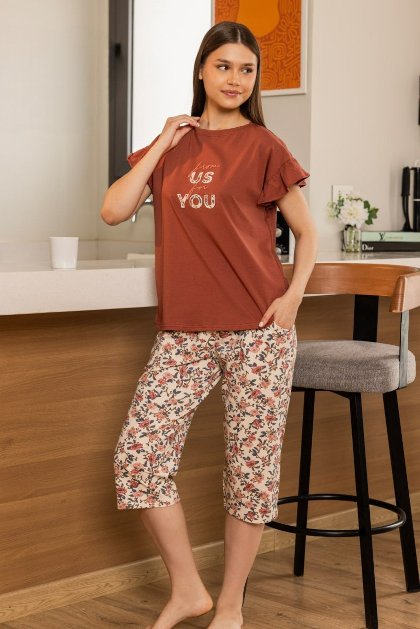طقم بيجامة برمودا "US YOU"