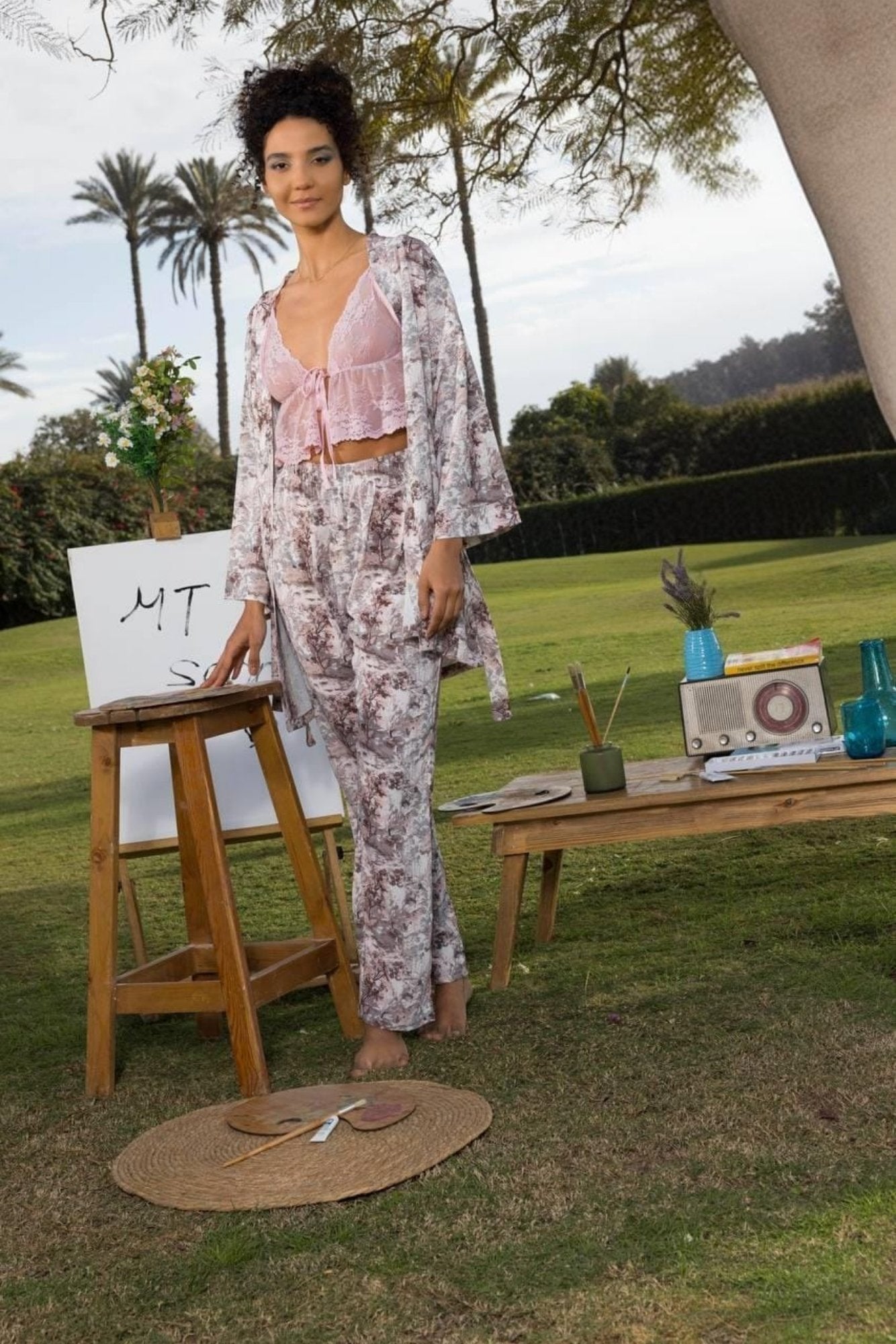 PETAL BLISS 3PCS Pajama set