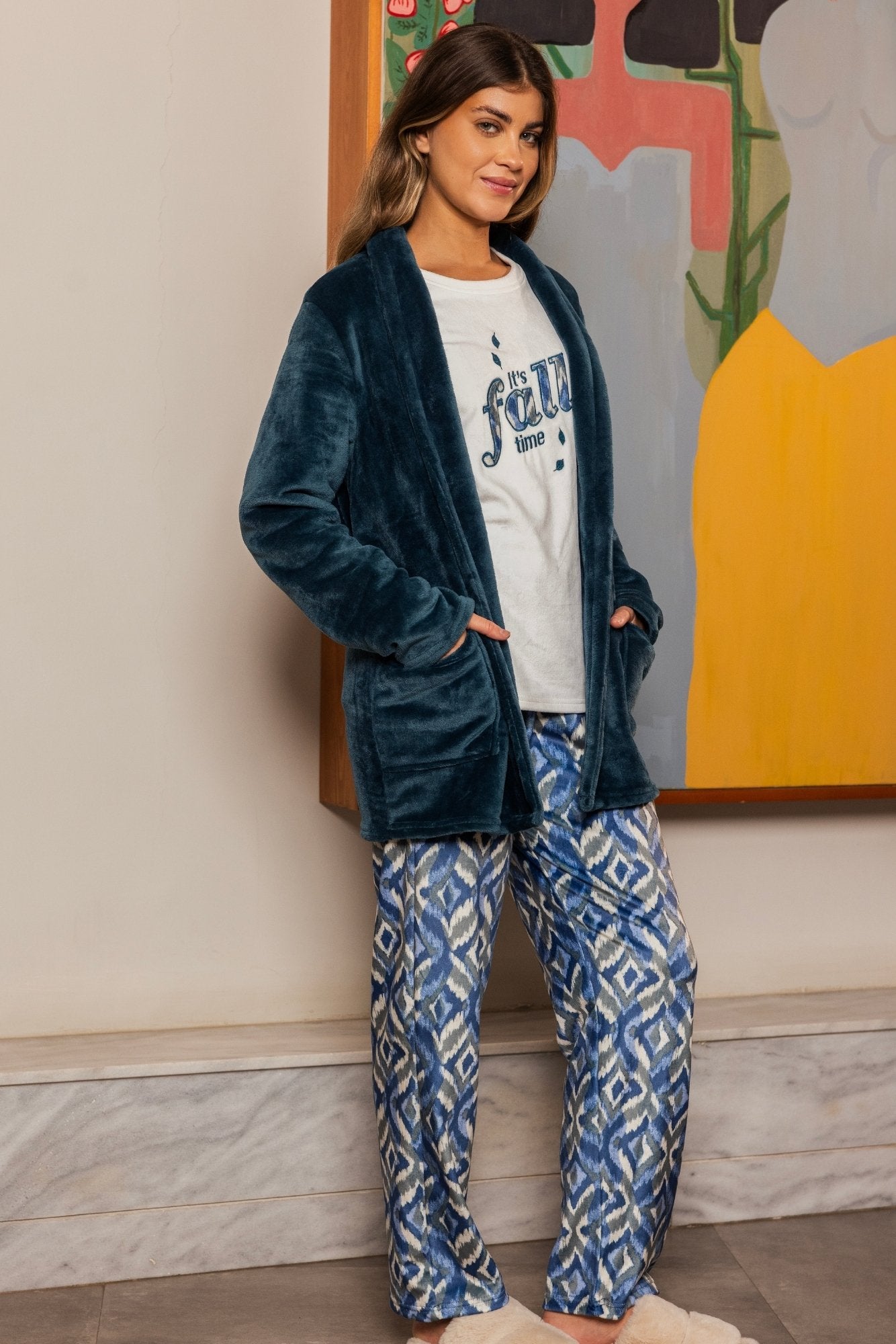"FALL" 3Pcs Pajama Set
