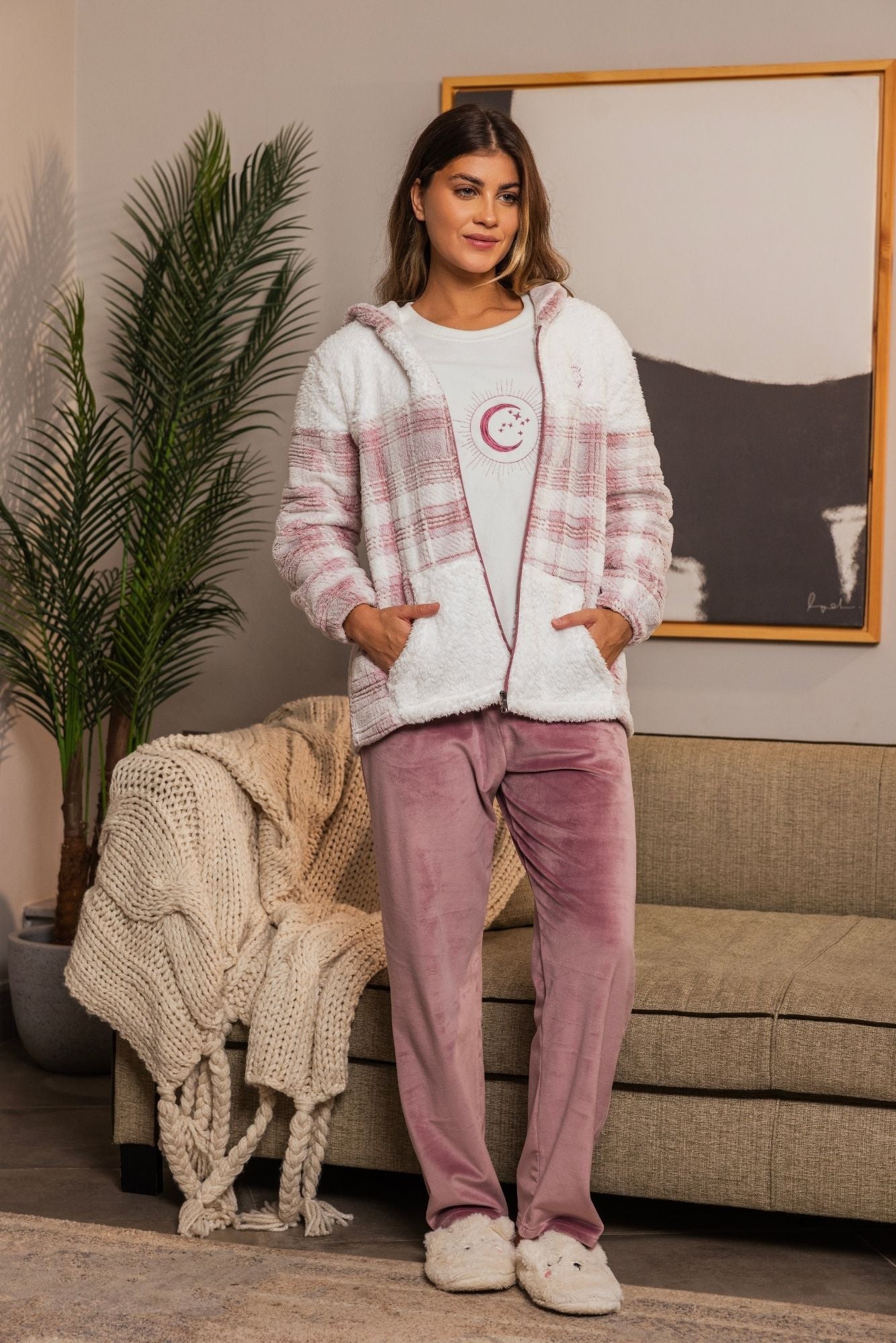 "MOON" 3Pcs Pajama Set