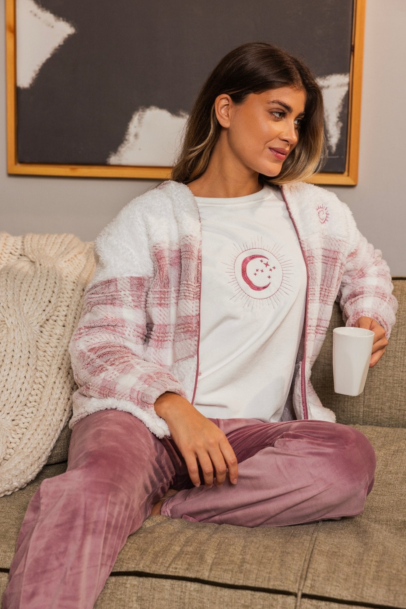 "MOON" 3Pcs Pajama Set