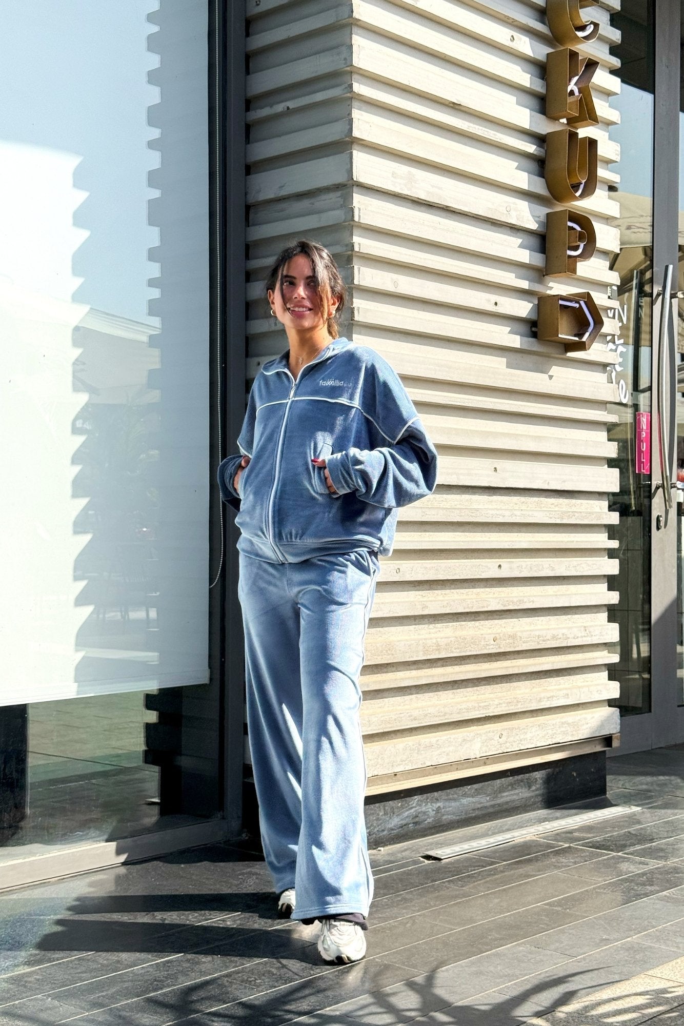 Velvet Zipper Pajama Set