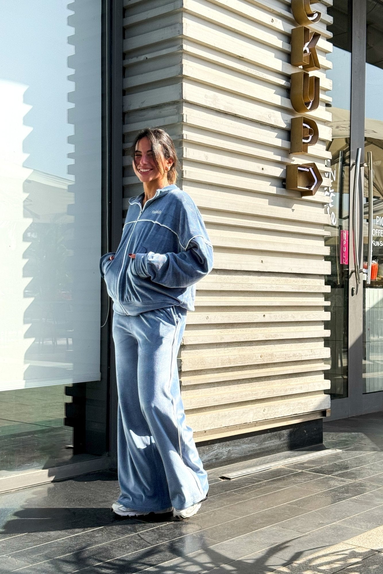 Velvet Zipper Pajama Set