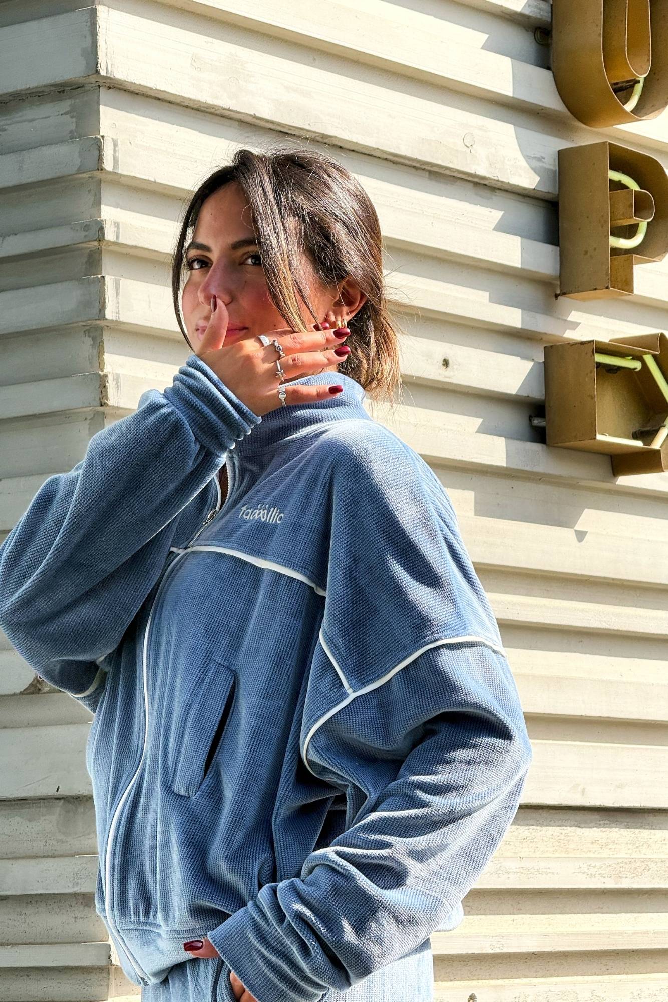 Velvet Zipper Pajama Set