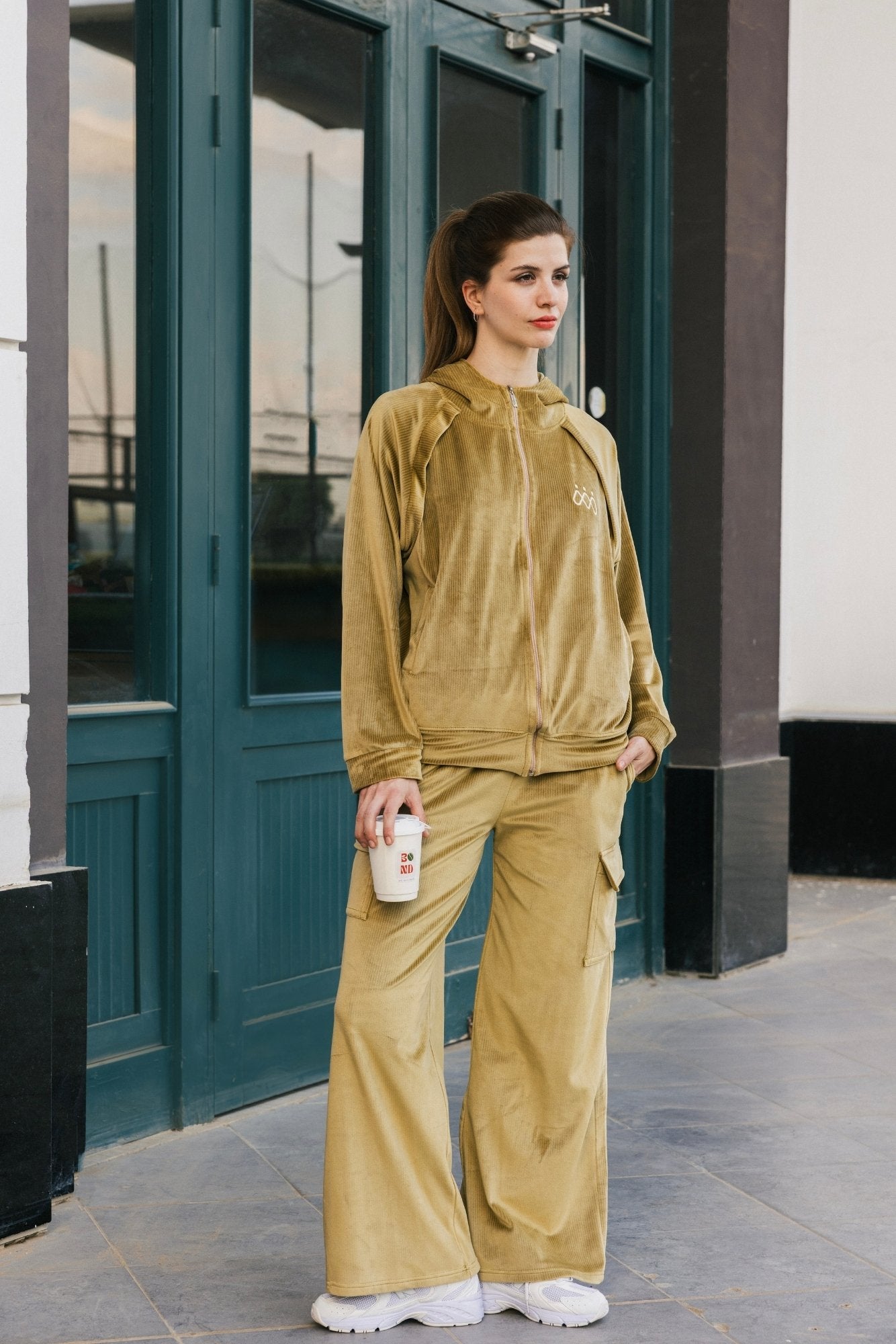 Olive Green Velvet Pajama Set