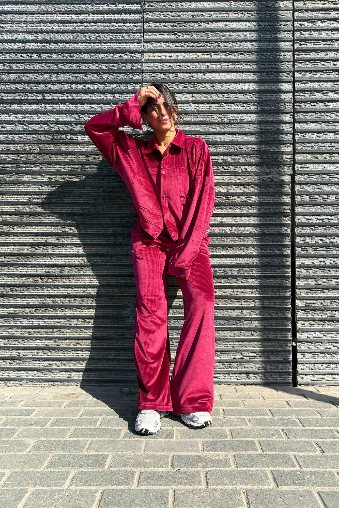 Burgundy Velvet Pajama Set