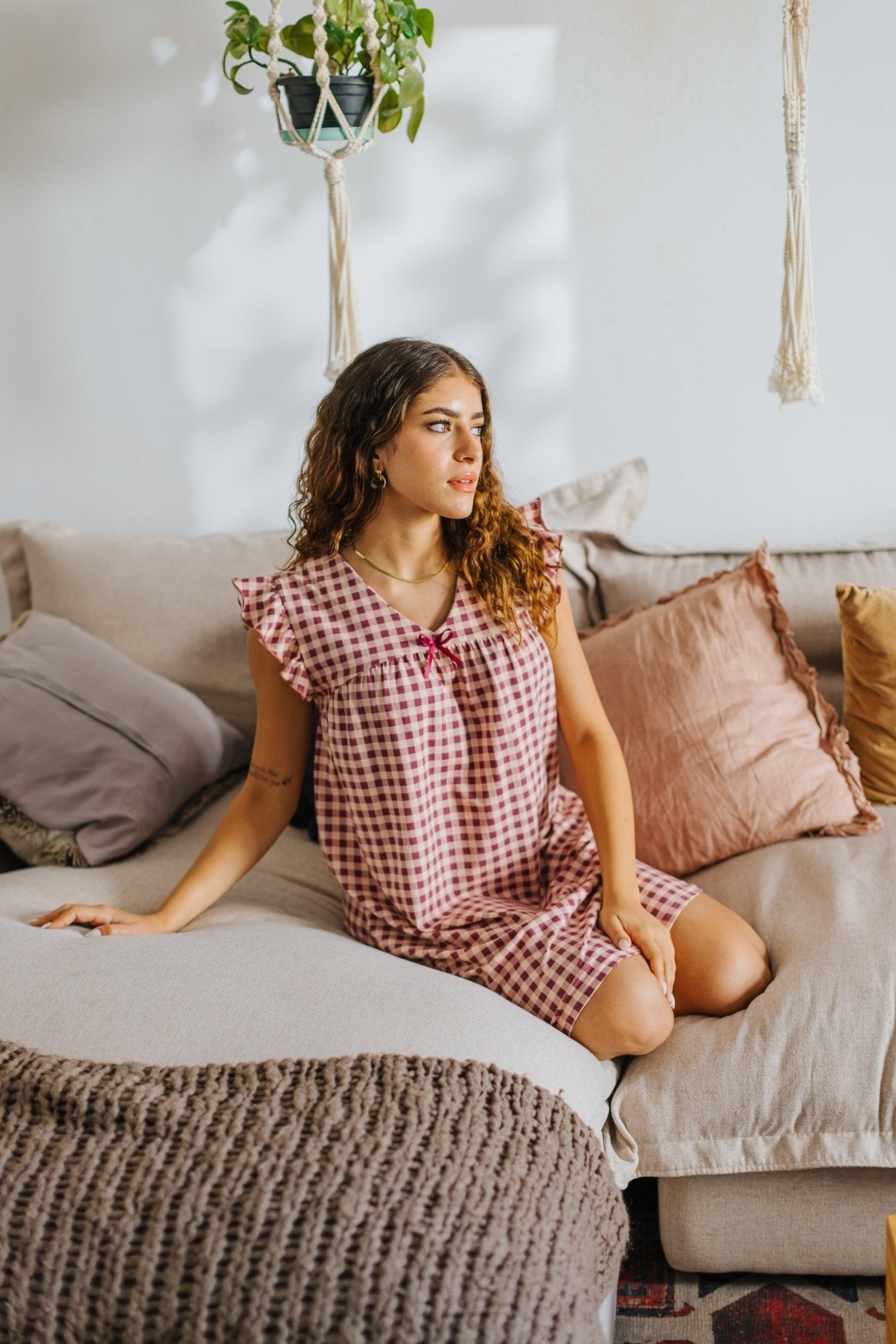 Cozy Gingham Nightshirt