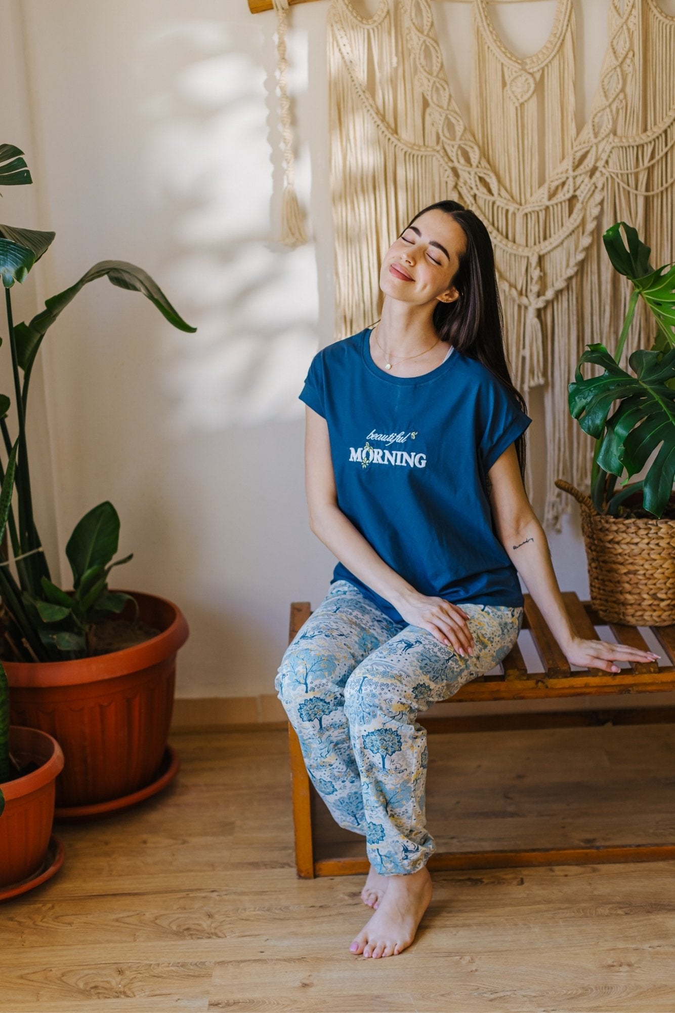 "Morning"Pajama Set