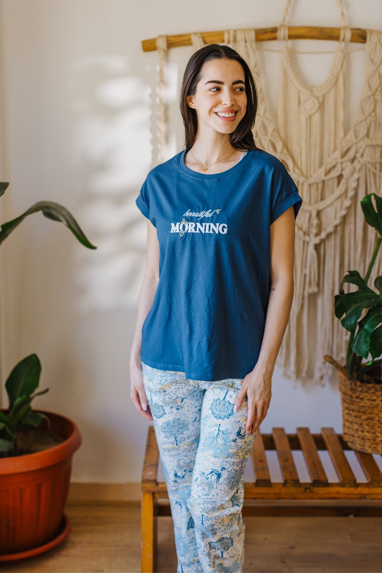 "Morning"Pajama Set
