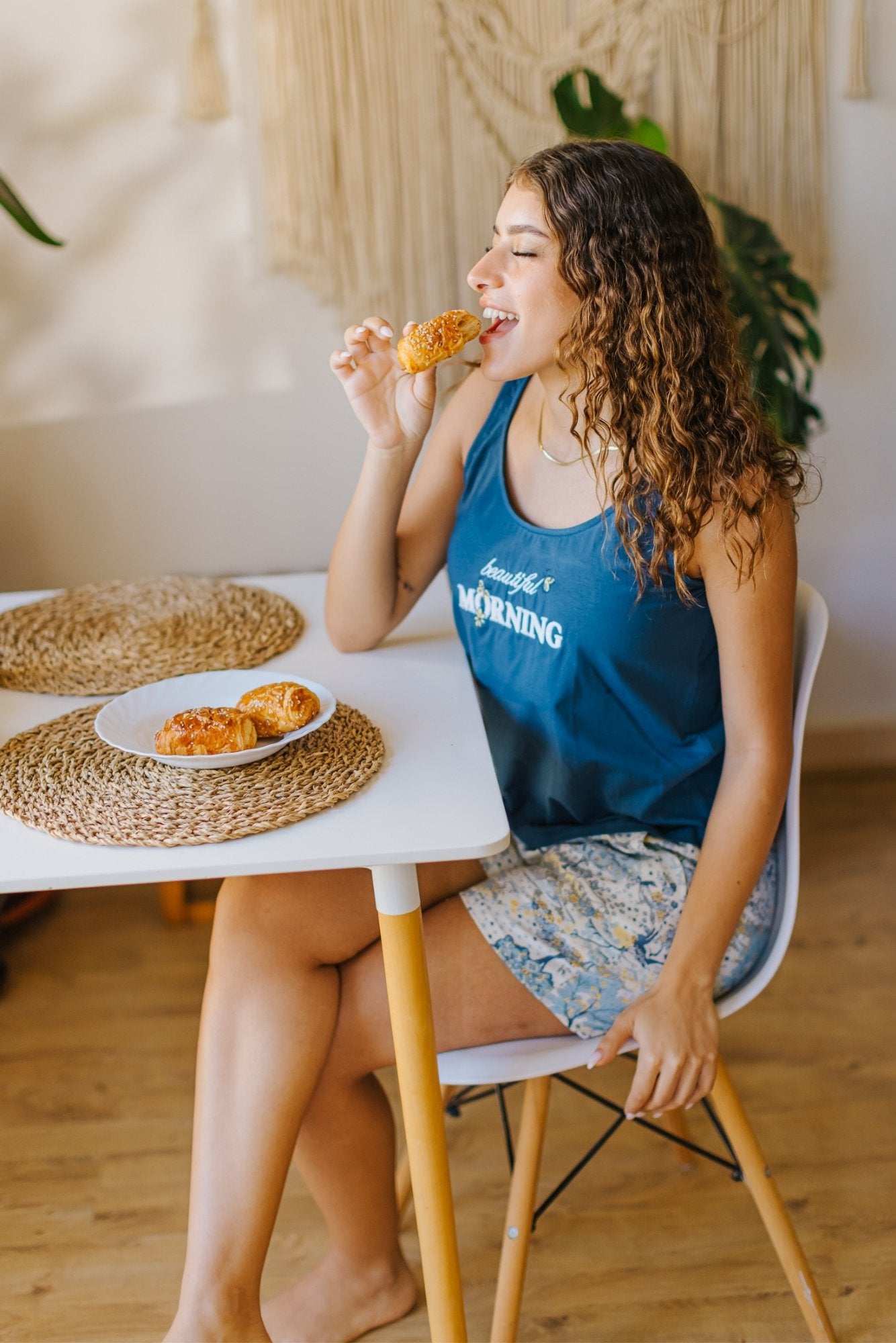 "Morning" Pajama Shorts