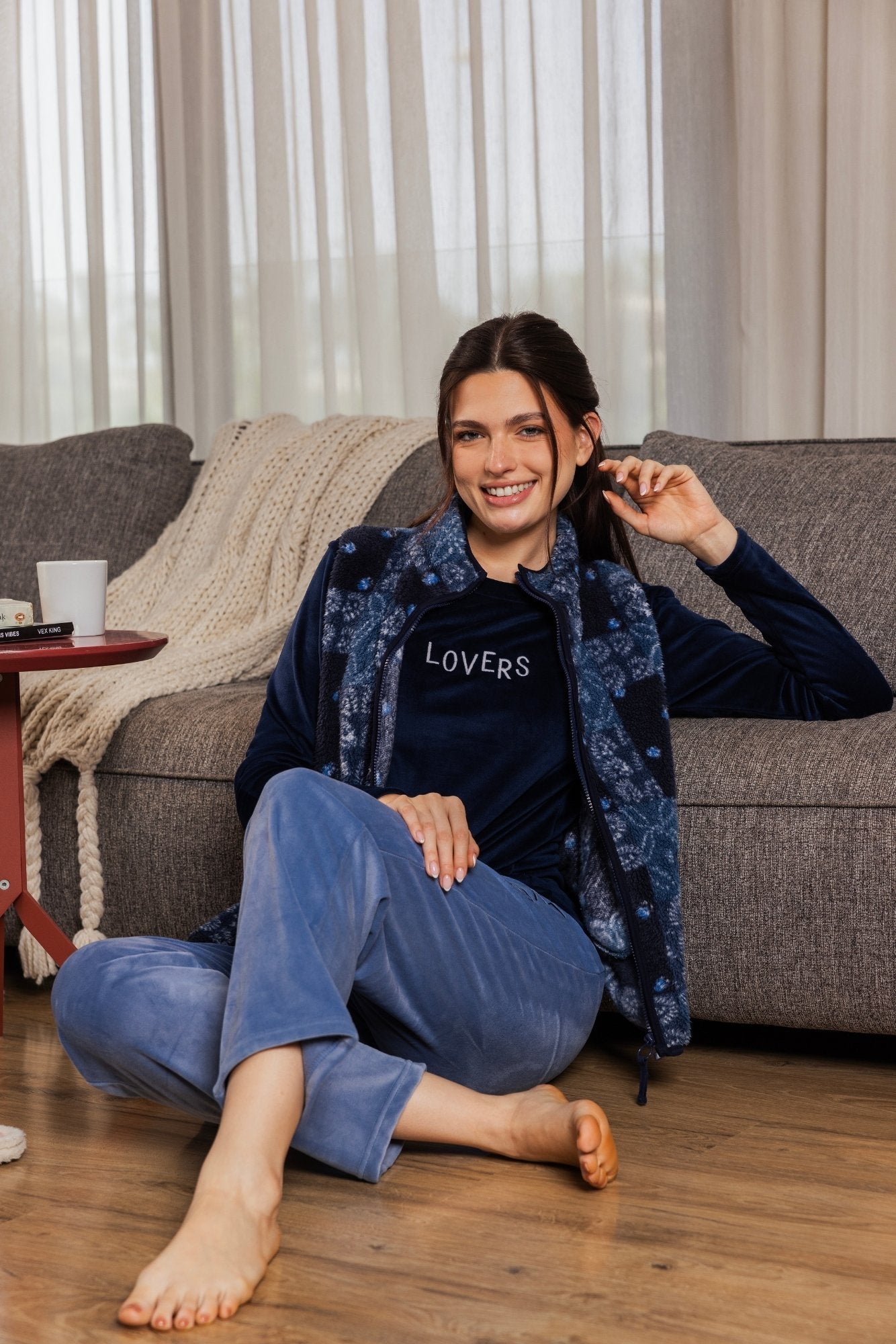 "LOVERS" 3Pcs Pajama Set