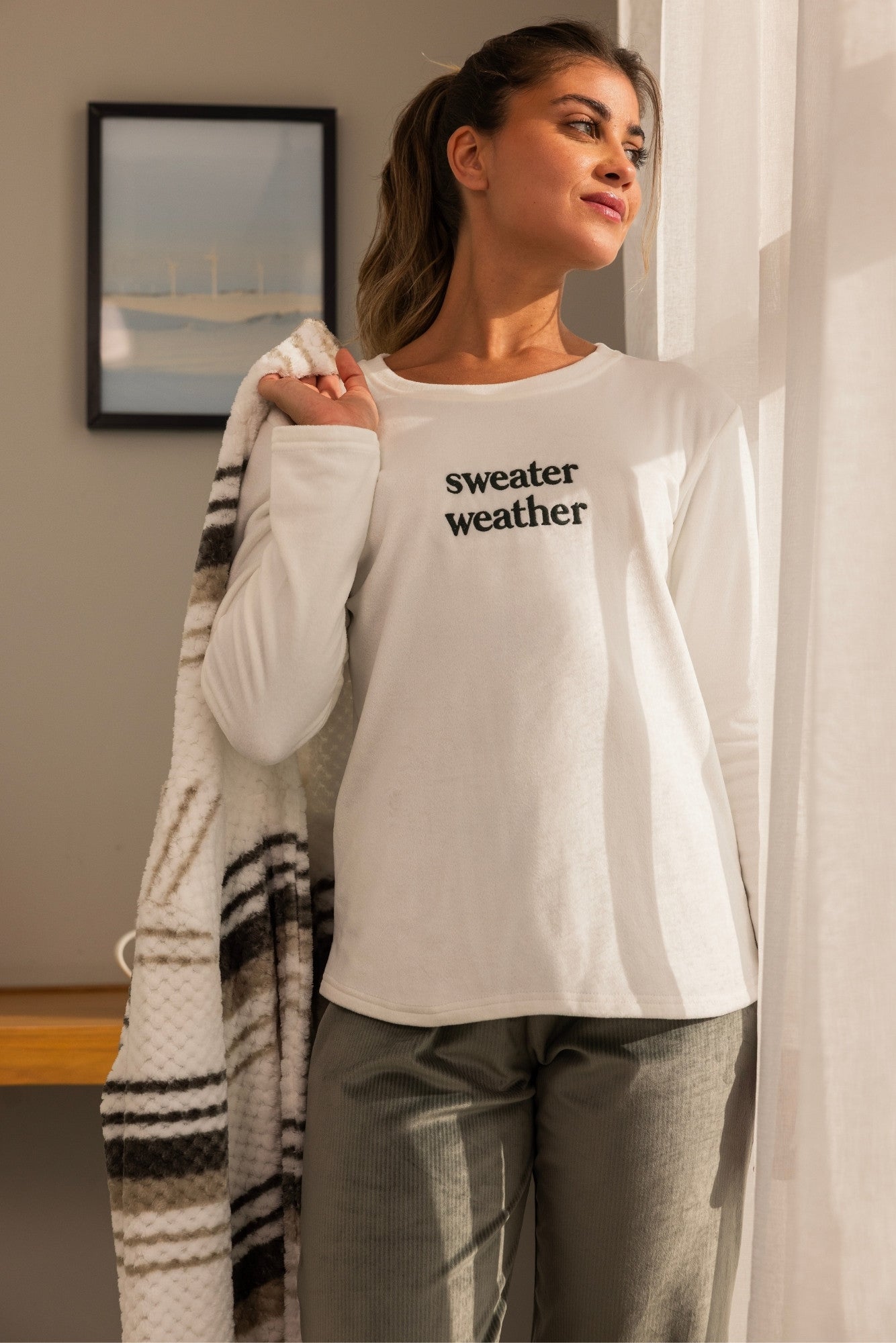"Sweater Weather" 3Pcs Pajama Set