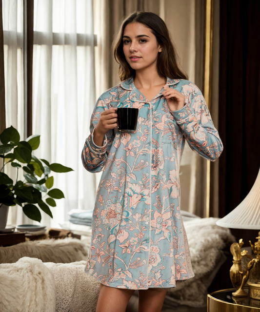 Blue Blossom Nightshirt