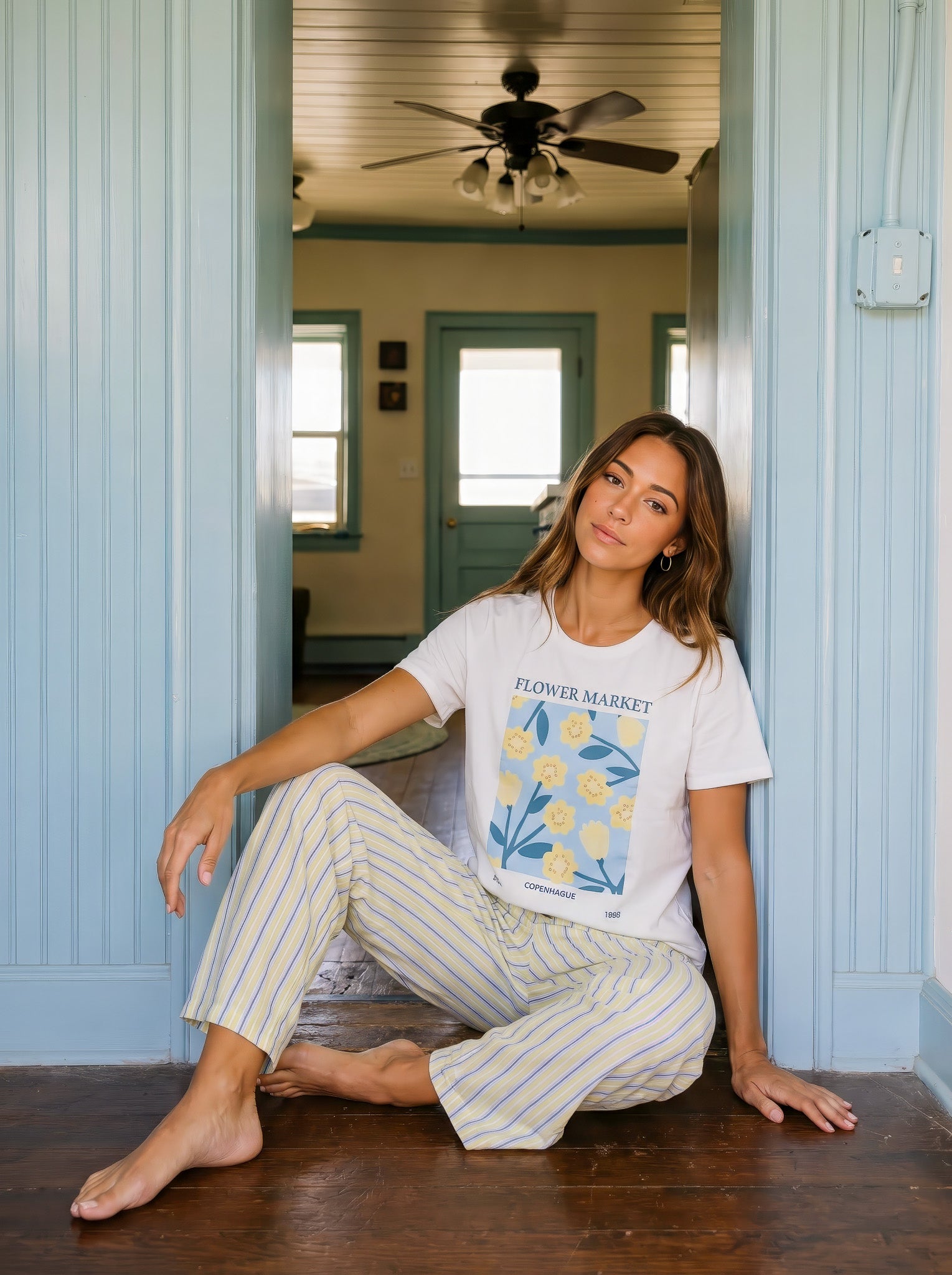 "Flower Market" Pajama Set