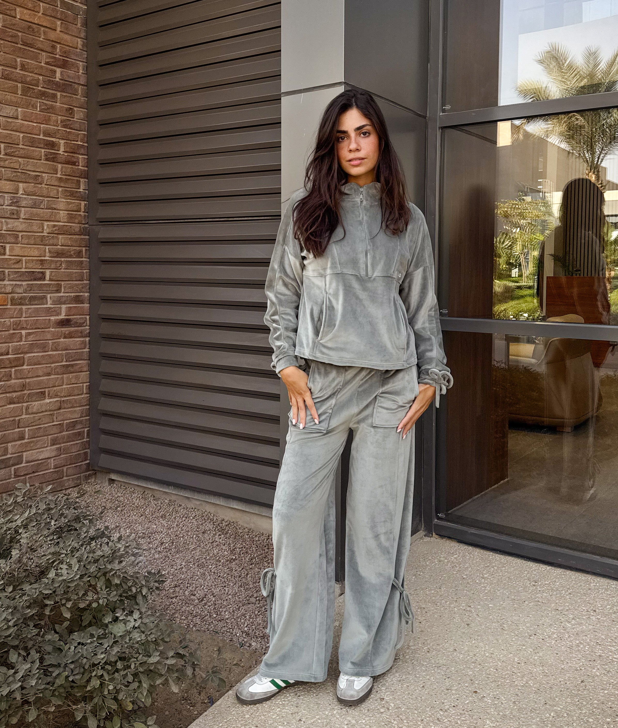 "Sage Green" velvet pajama set