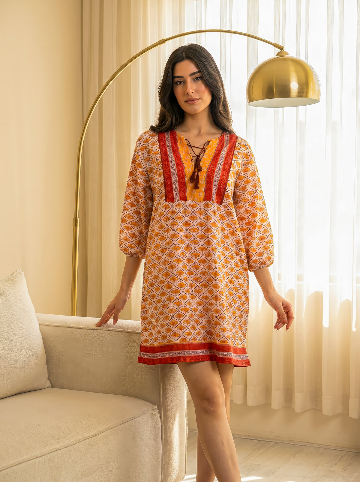 Ethnic Print Dress