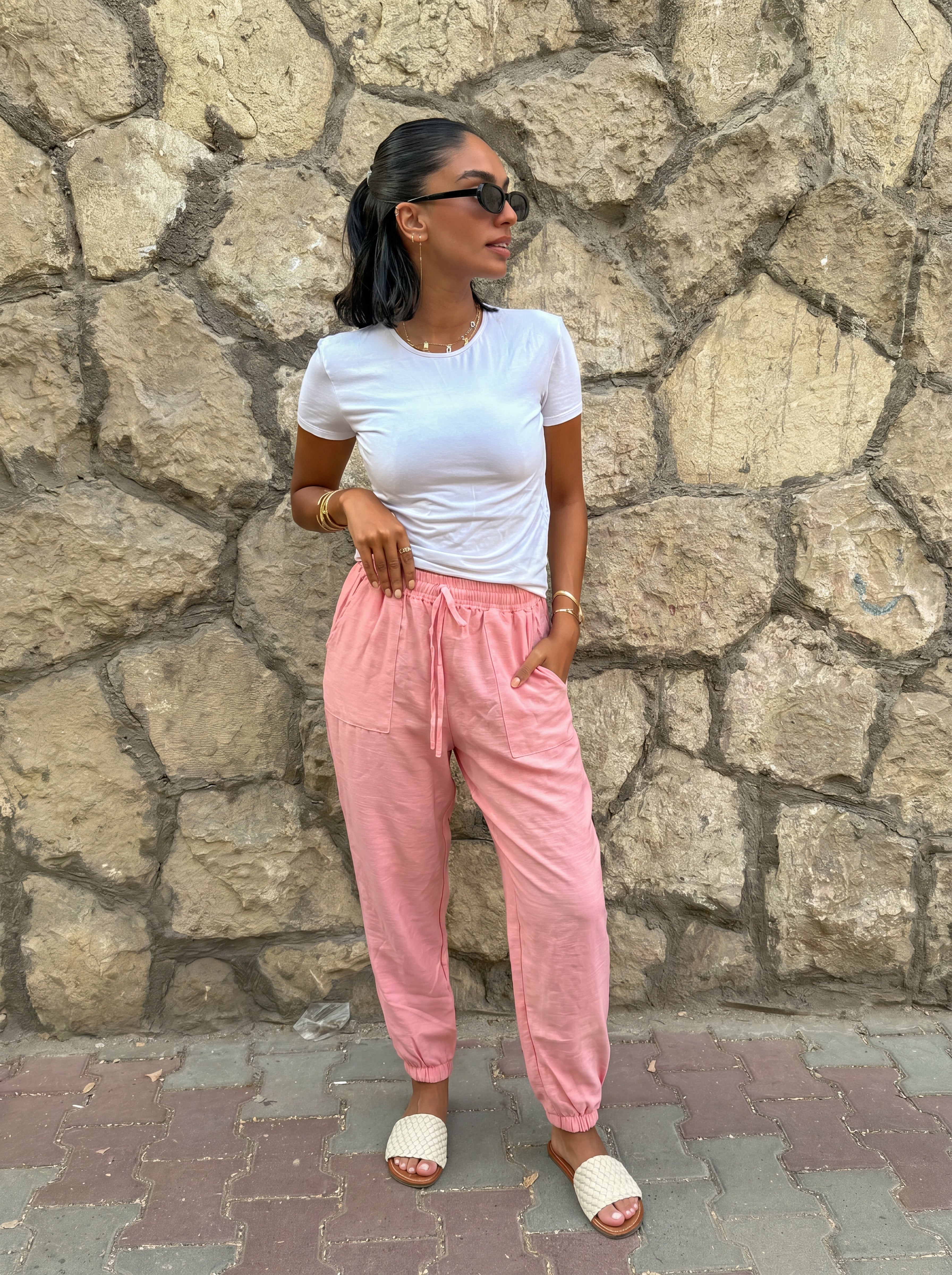 Simon Elastic Linen Pants