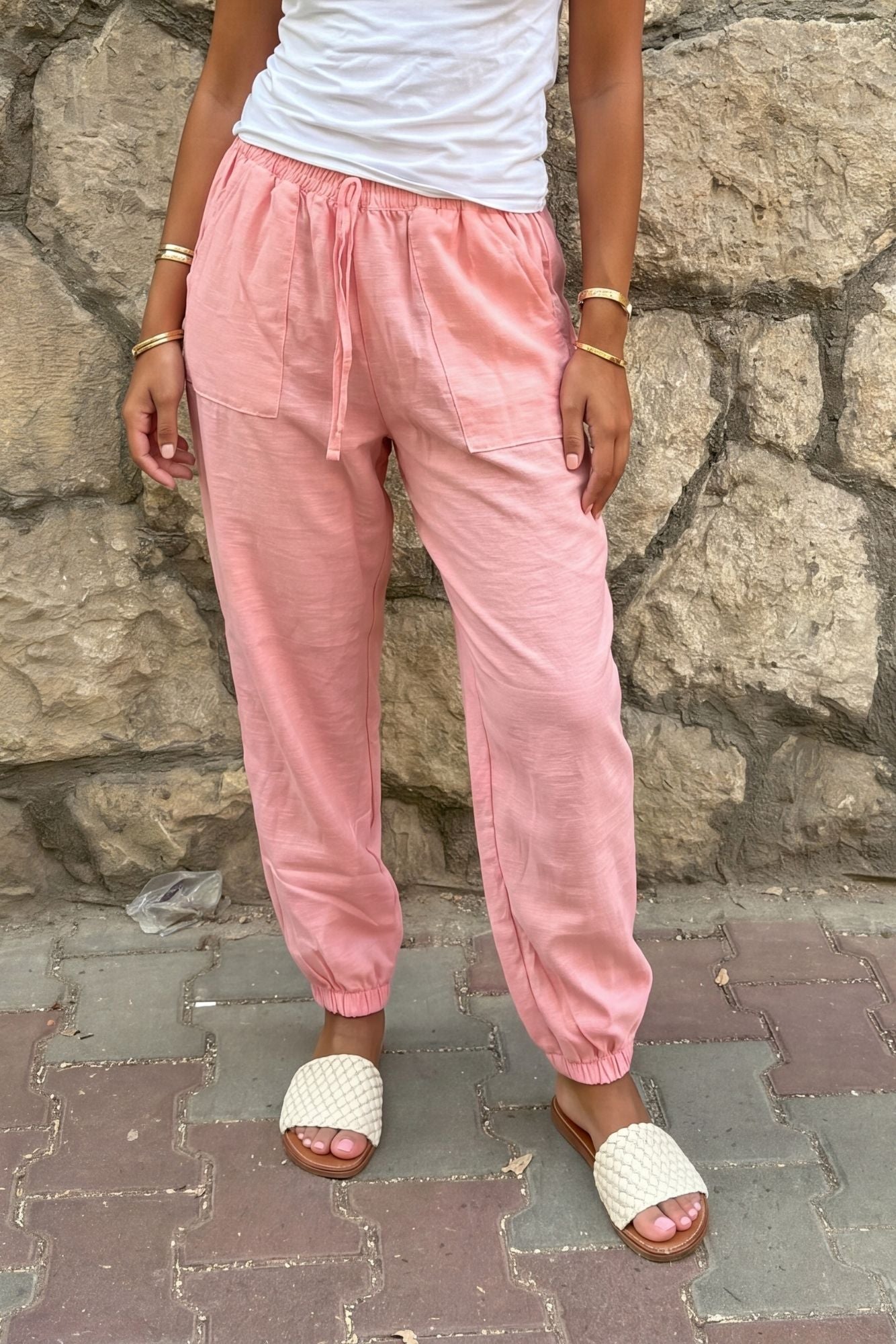 Simon Elastic Linen Pants
