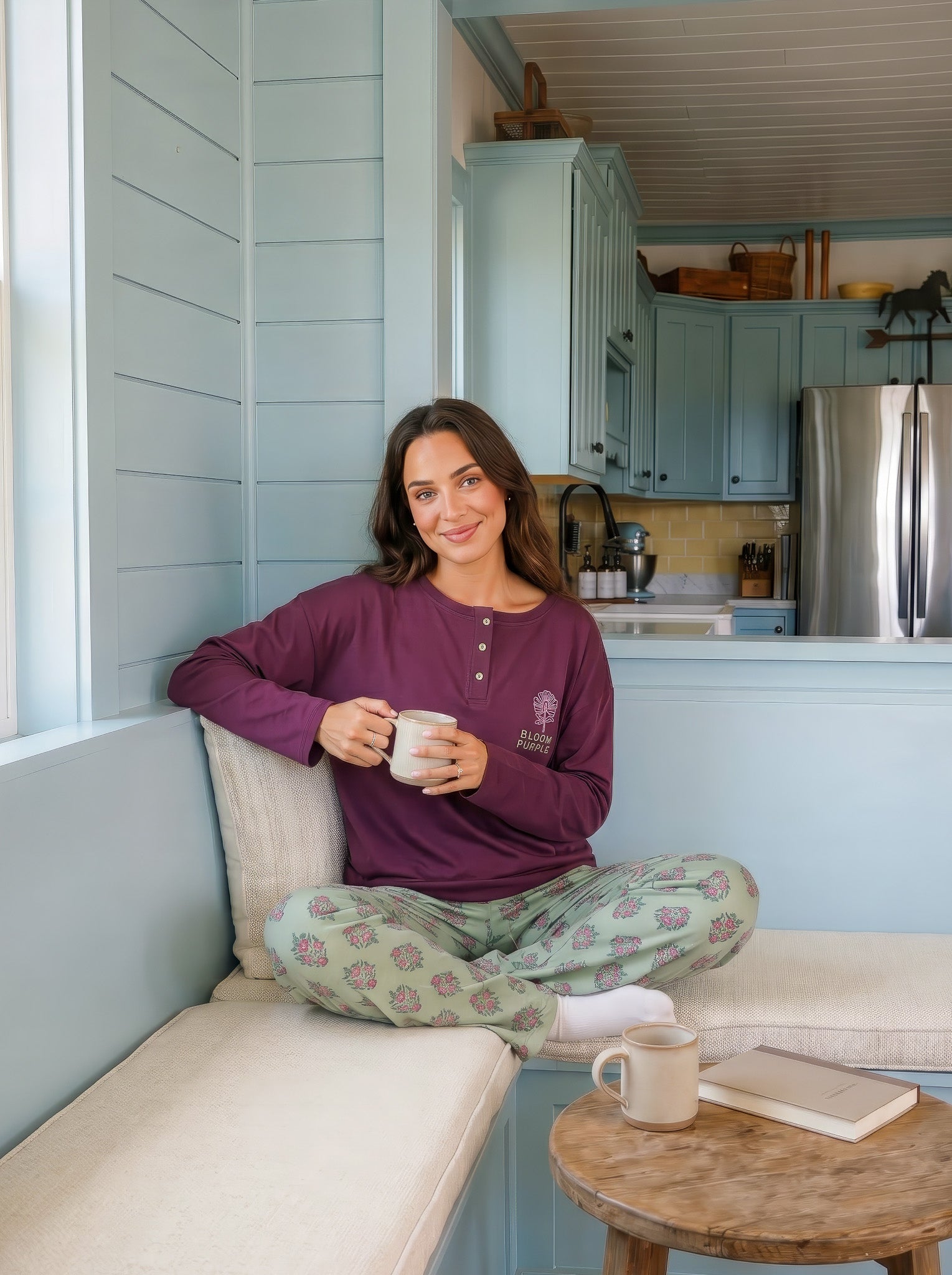 "Bloom Purple" Pajama Set