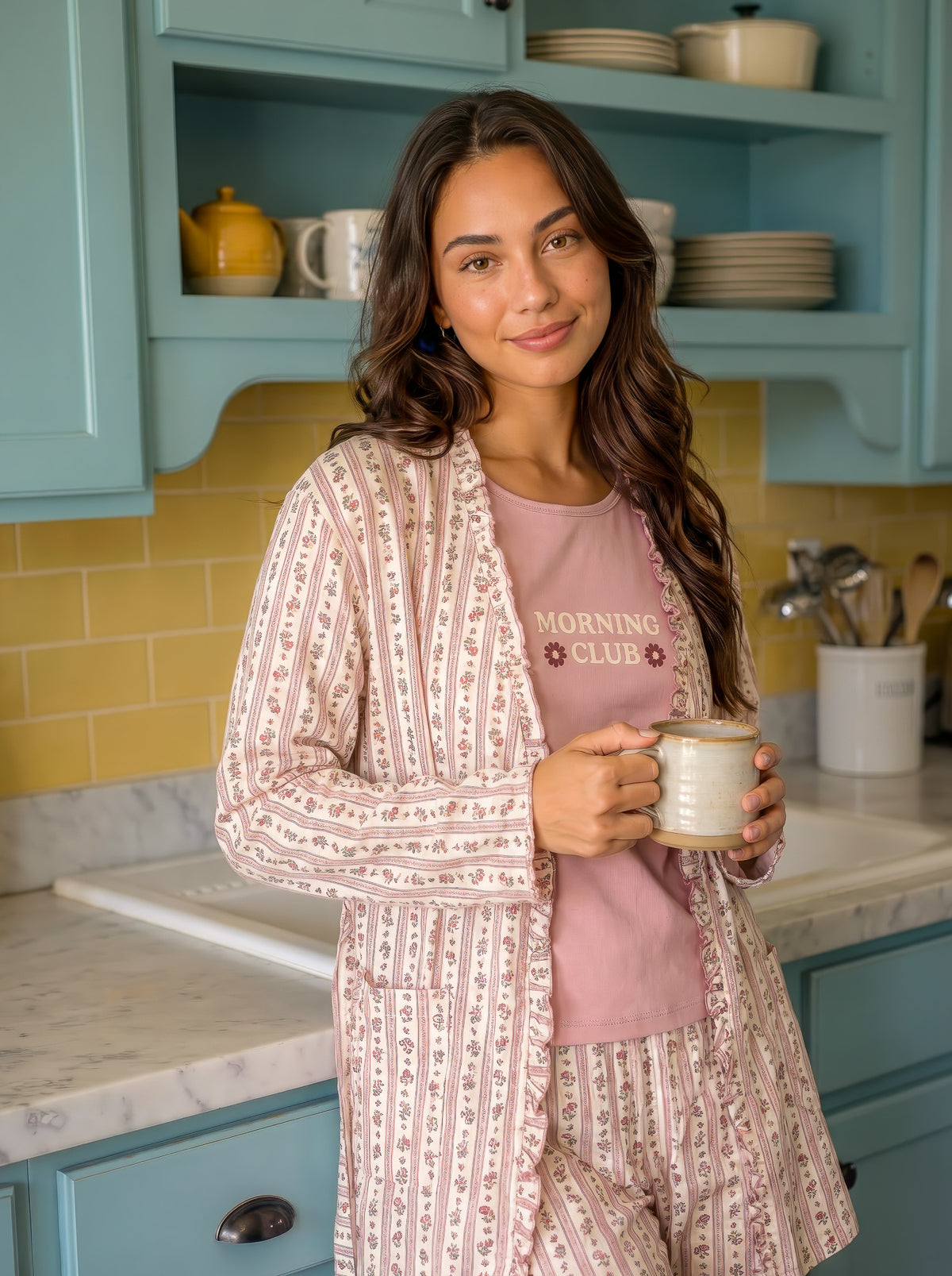 "Morning Club" 3Pcs Pajama Set