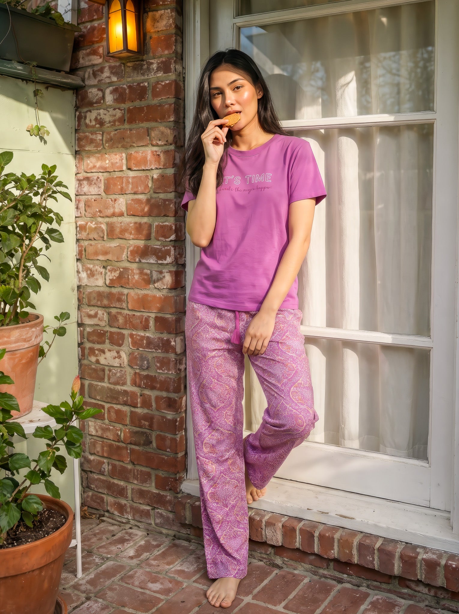 "It's Time To" Pajama Set