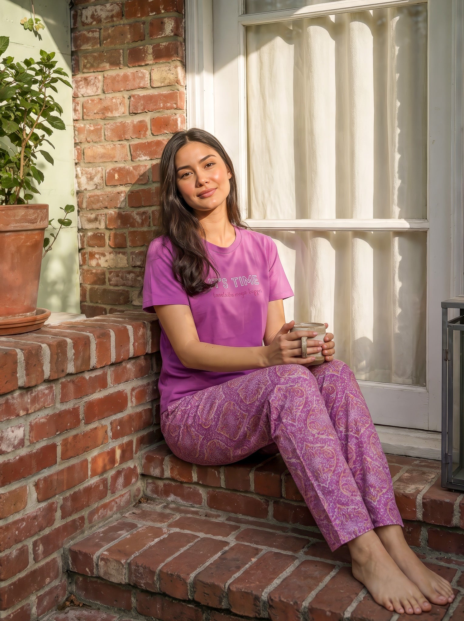 "It's Time To" Pajama Set