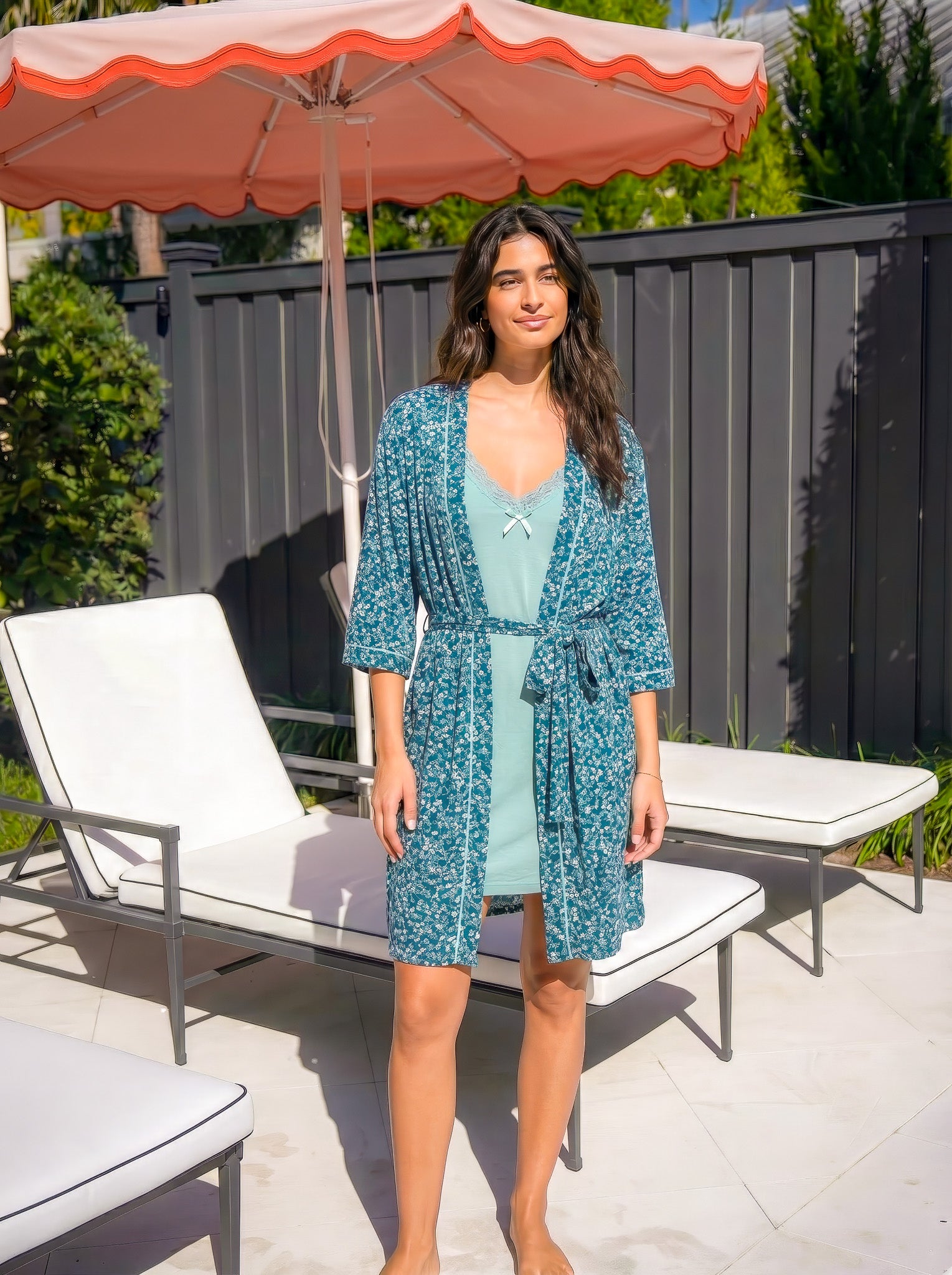 "Sea Breeze" Nightshirt with robe