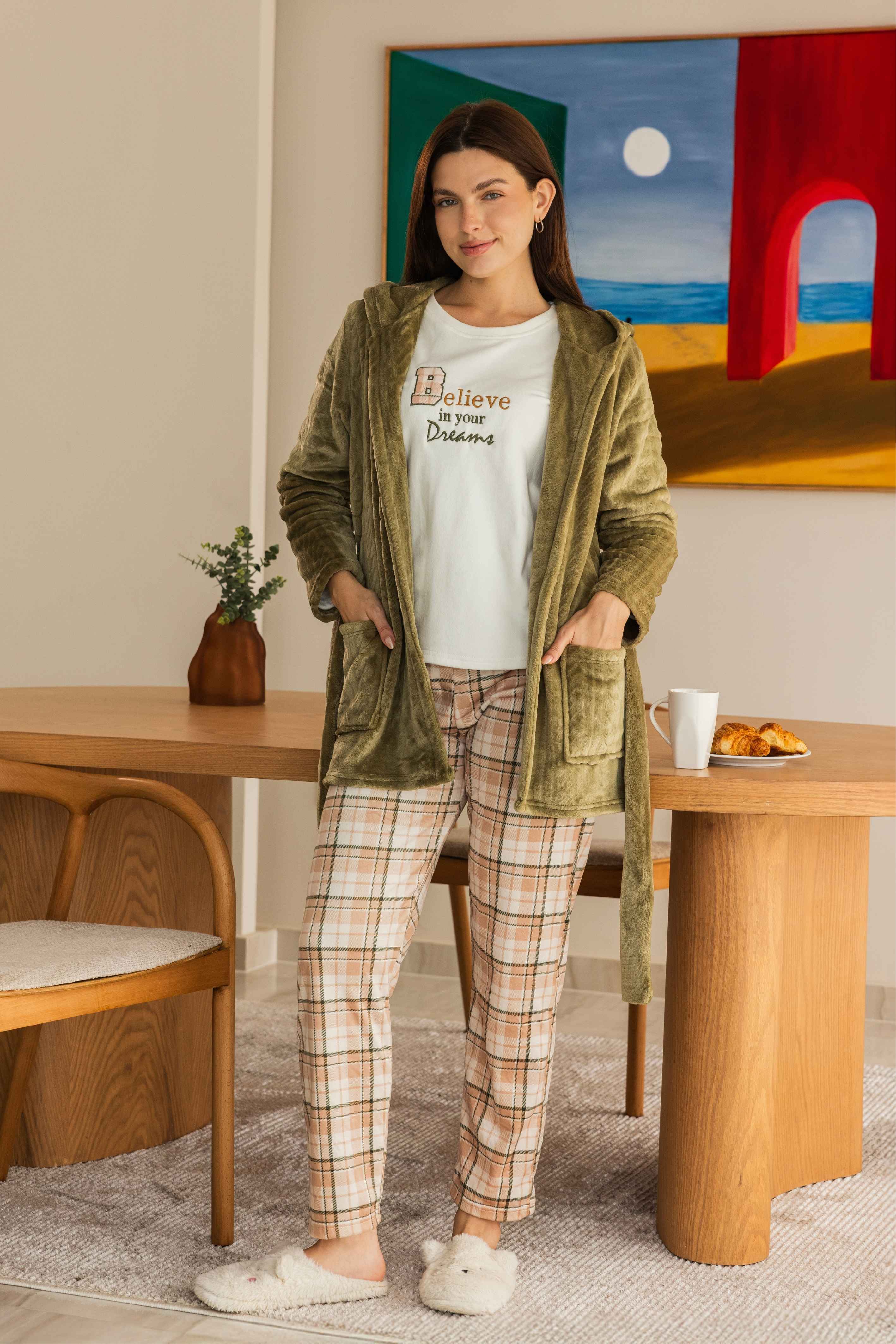 "Belive In Your Dreams" 3Pcs Pajama Set