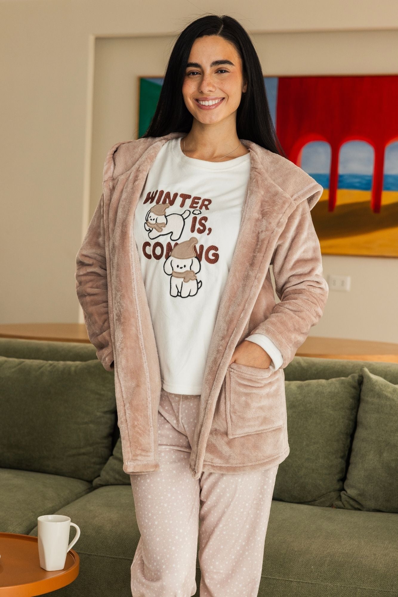 "Winter Is Coming" 3Pcs Pajama Set