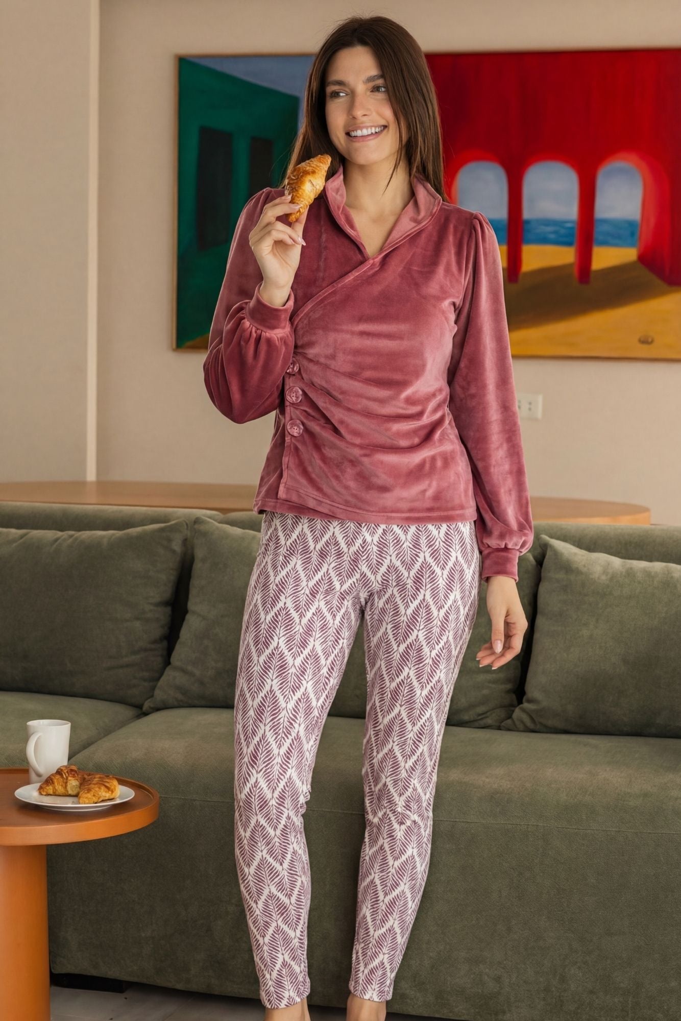Cashmere Velvet Pajama Set