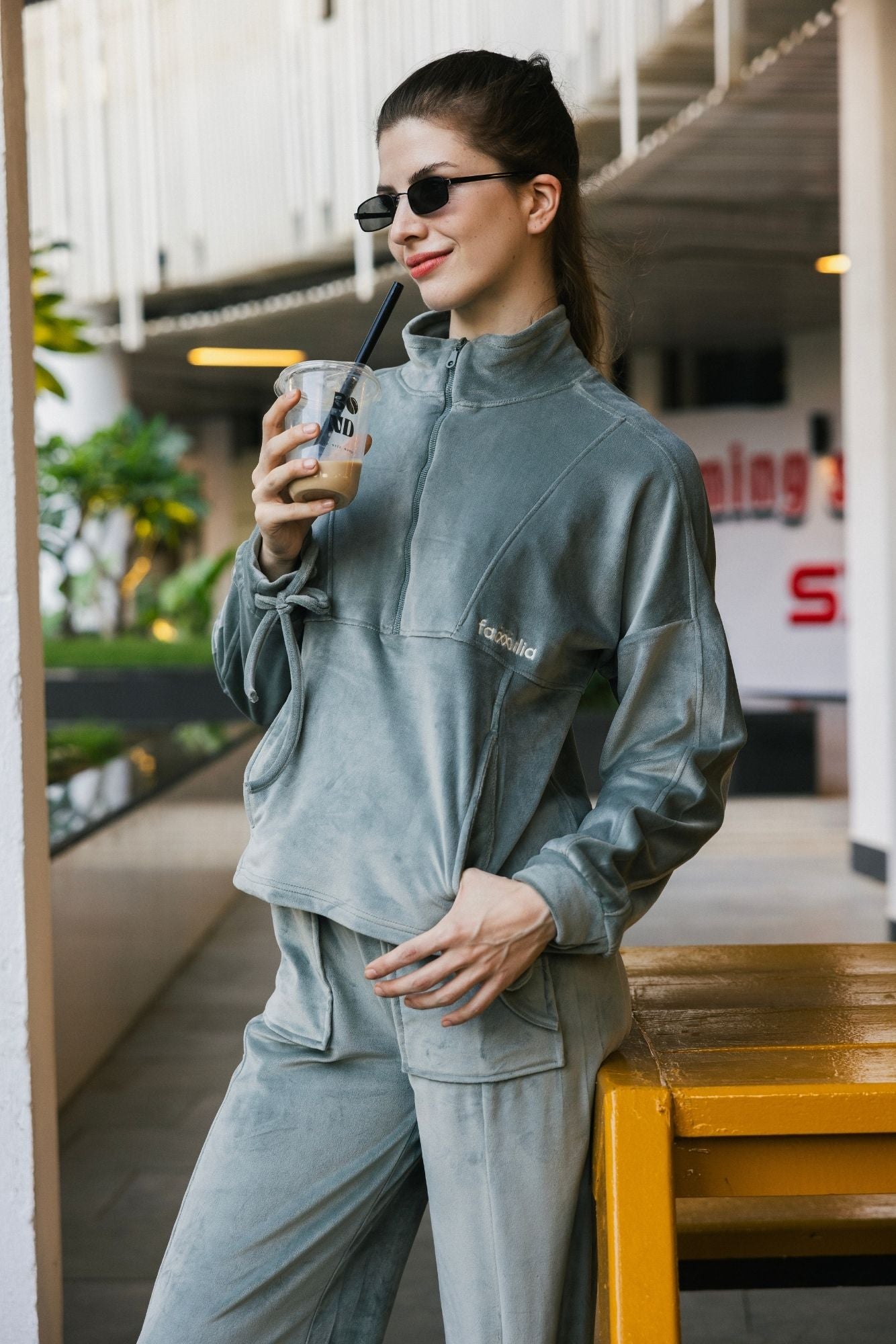 "Sage Green" velvet pajama set