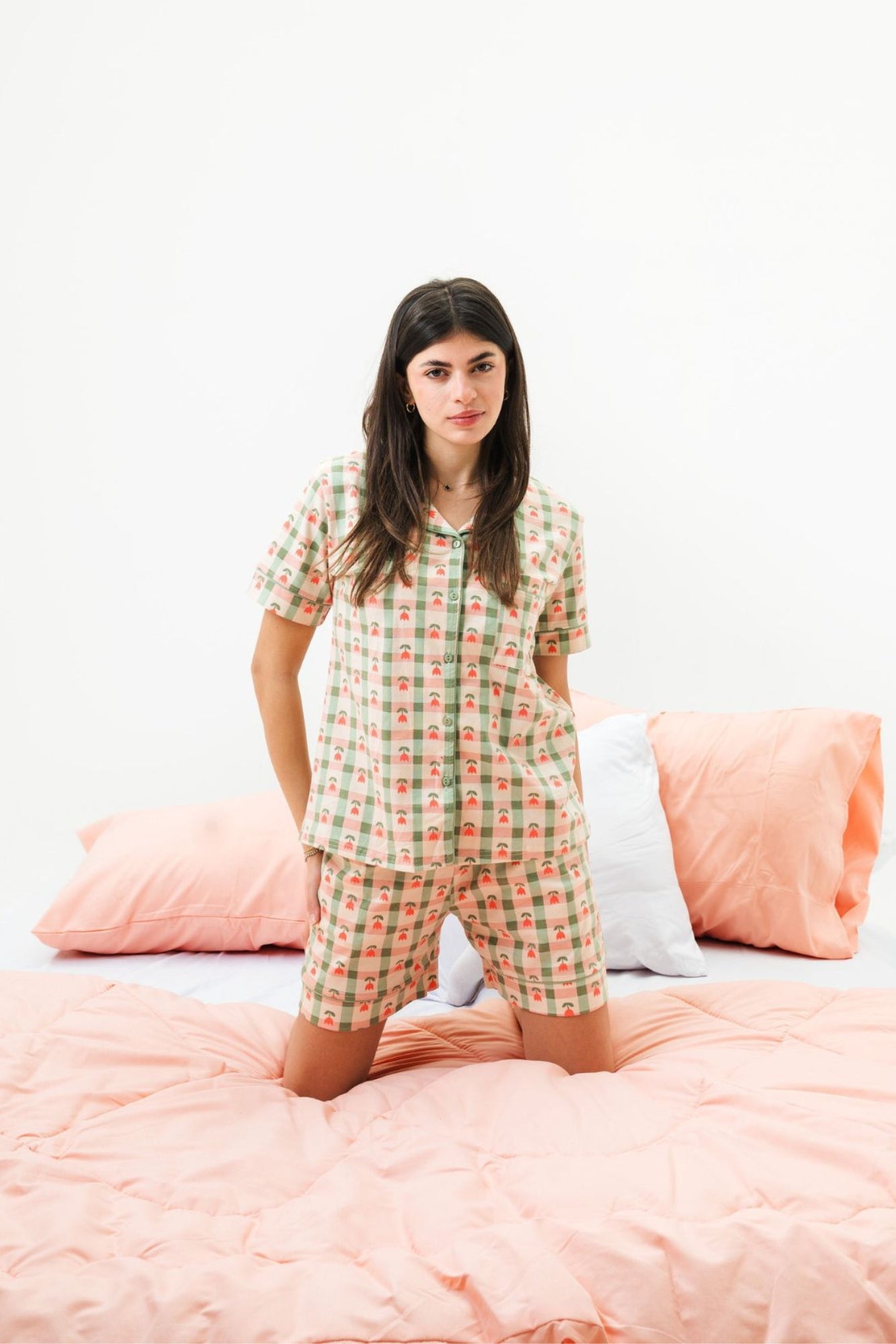 "Peach" pajama shorts