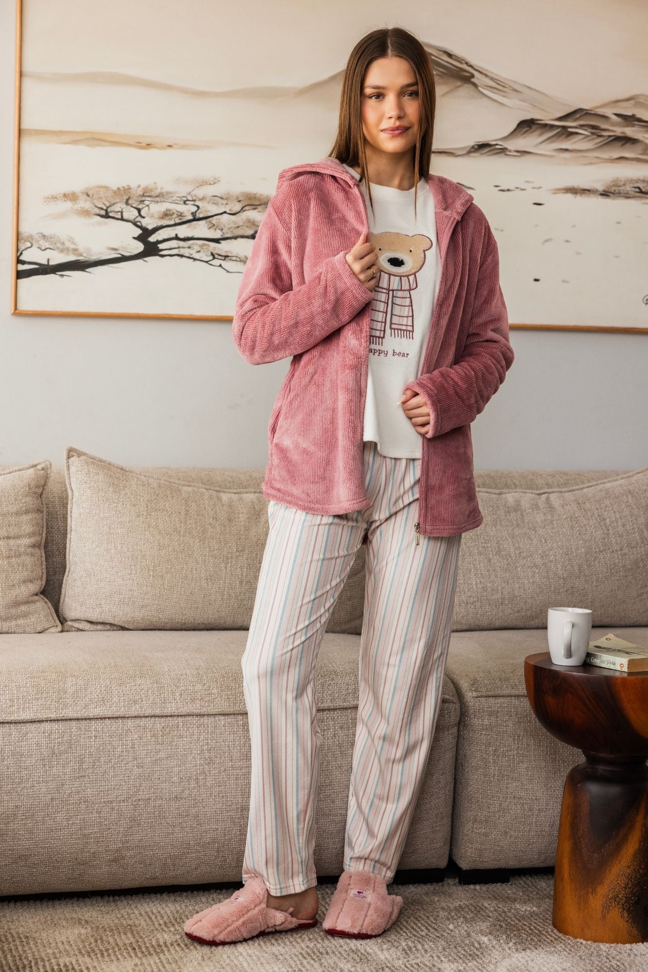 "Happy Bear" 3Pcs Pajama Set