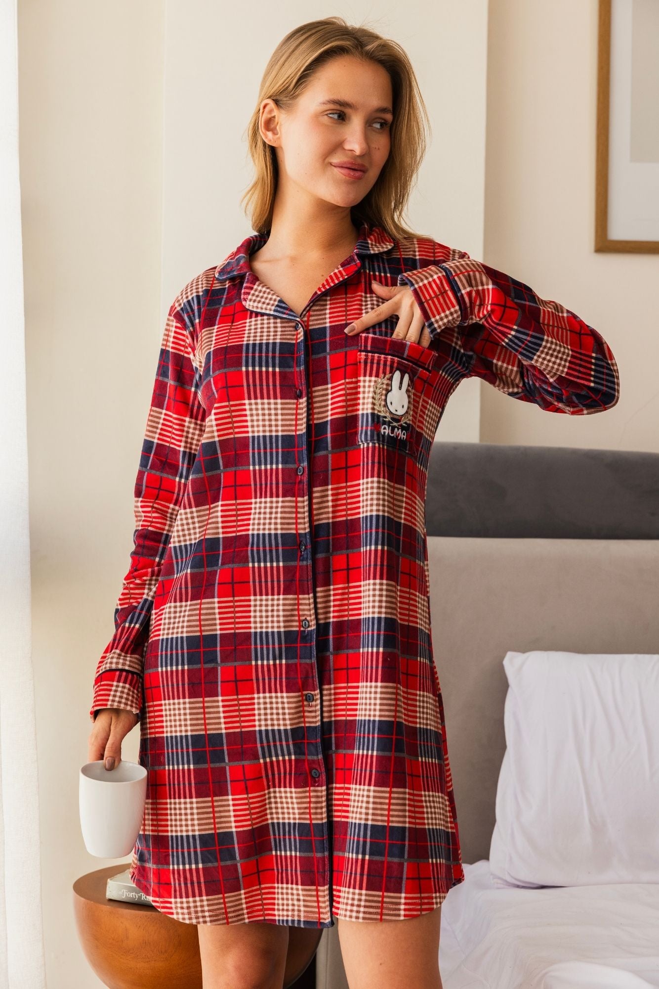 "Checkered" Night shirt