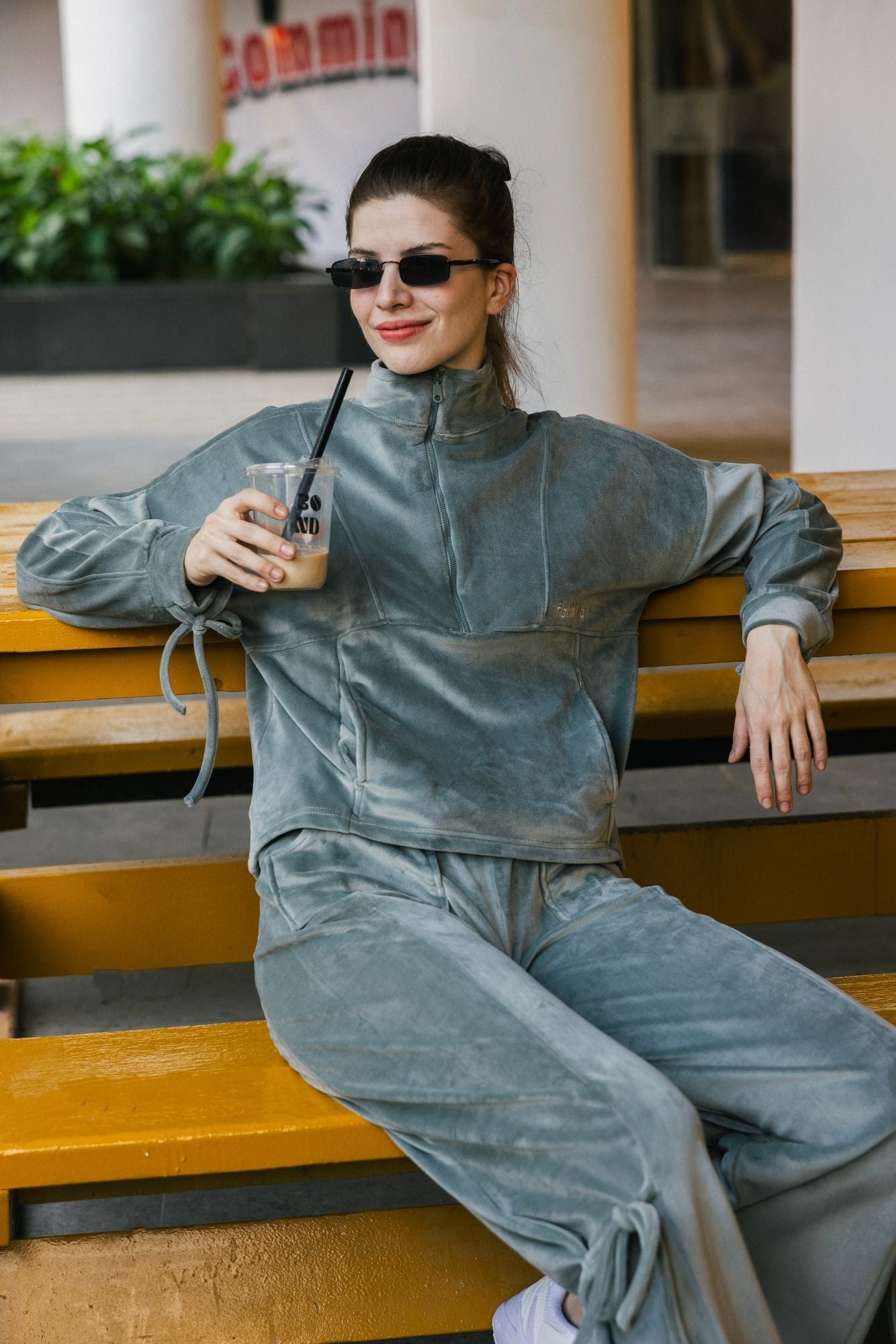 "Sage Green" velvet pajama set