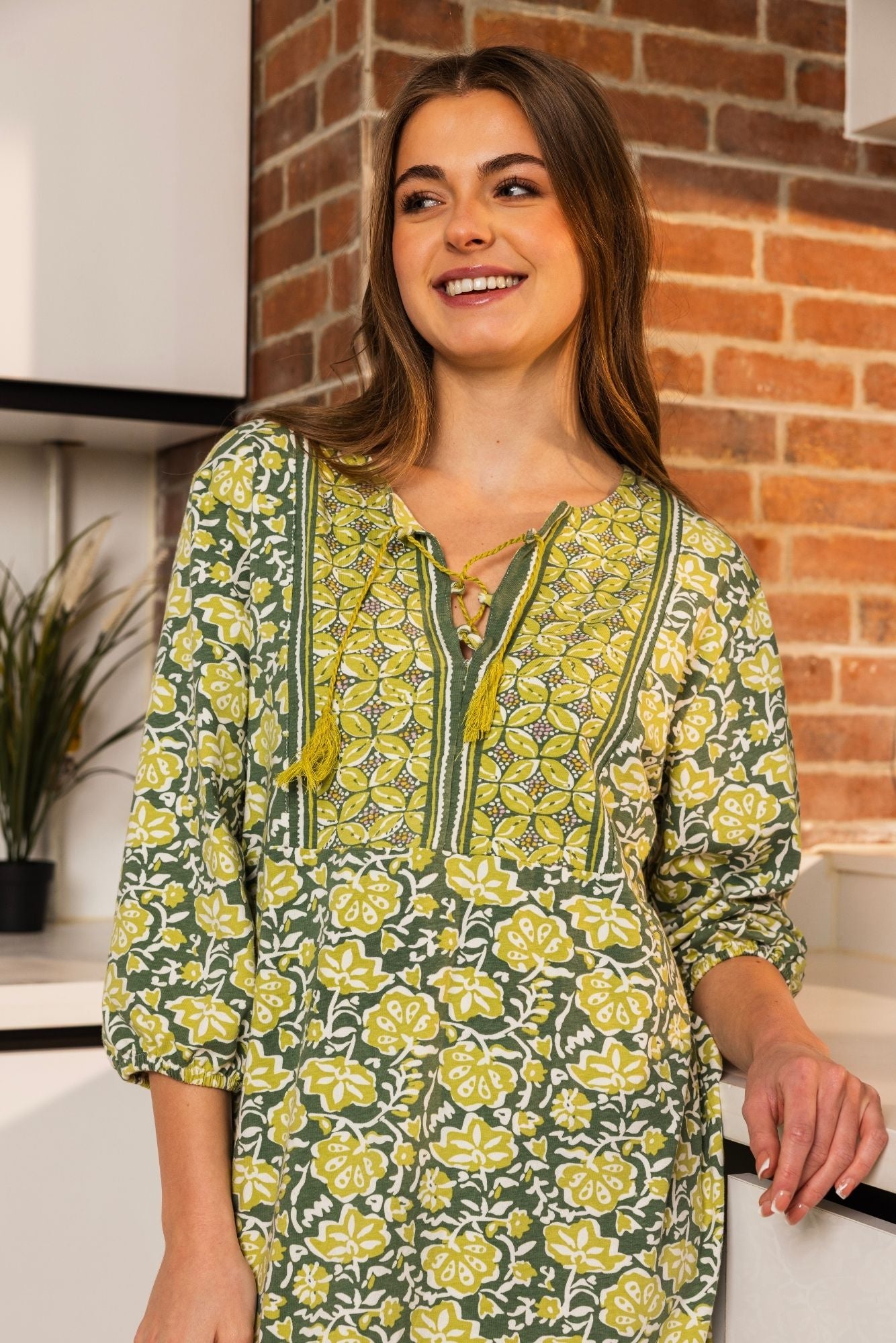 "Olive Bloom" Dress
