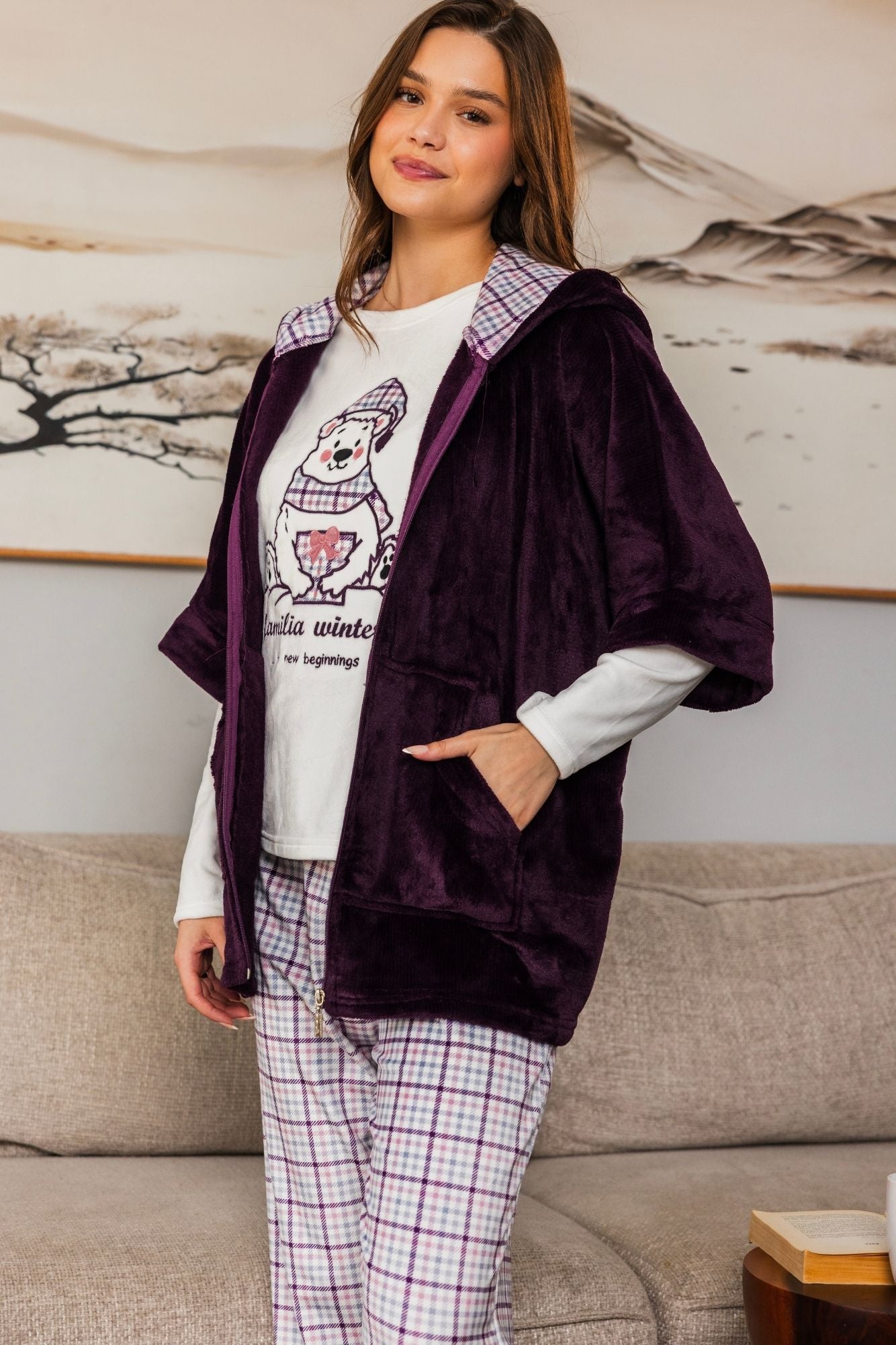 "Familia Winter"3Pcs Pajama Set