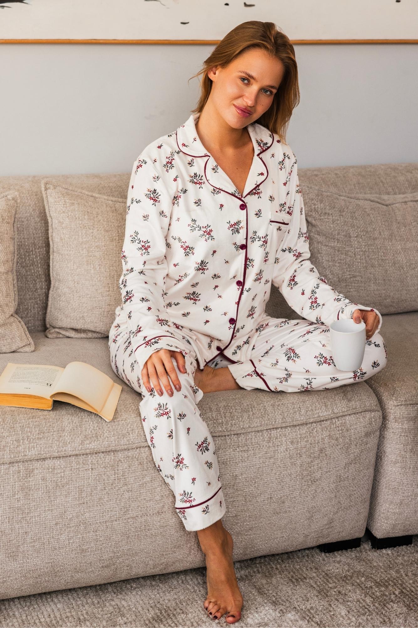 Christmas Buttoned Pajama Set