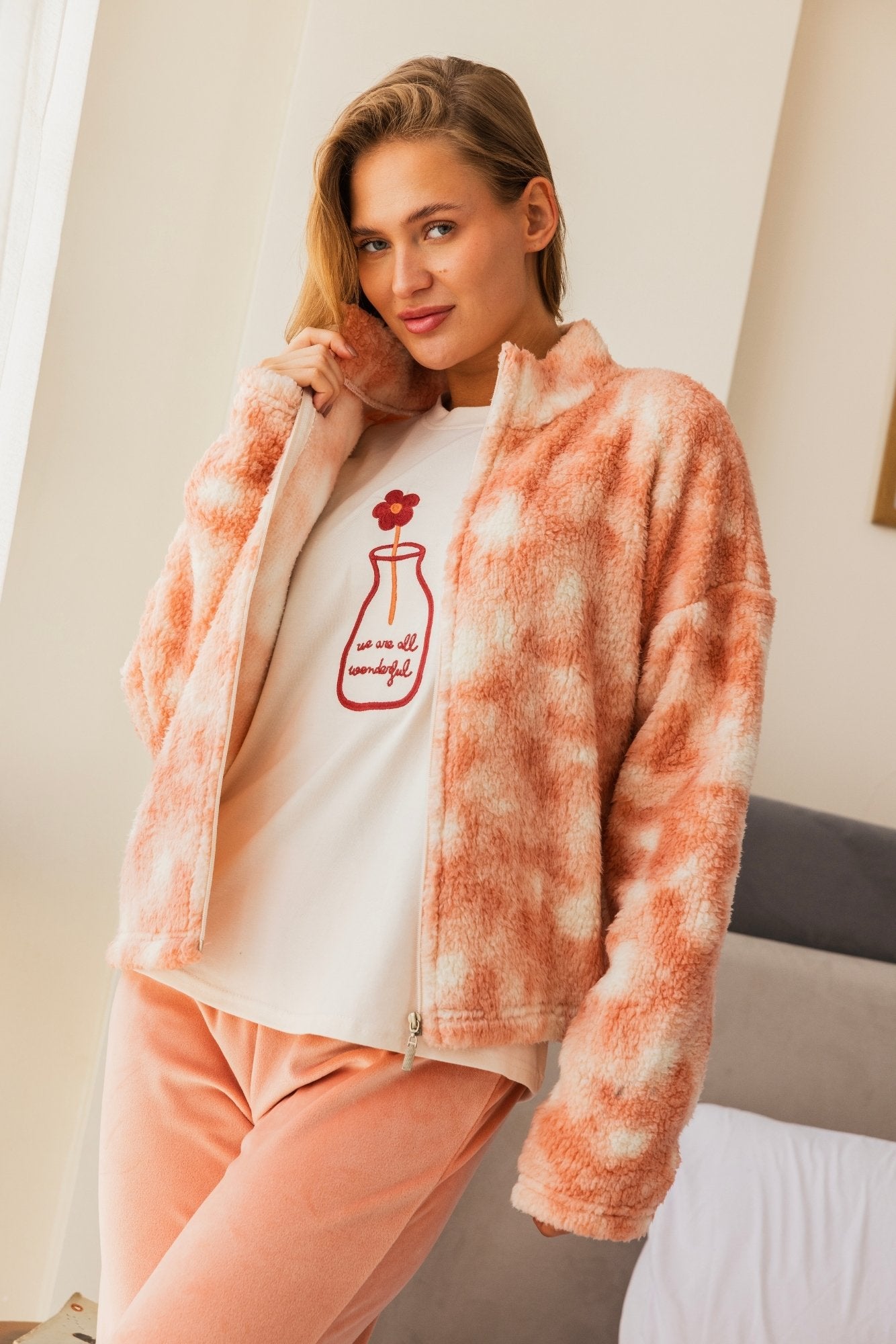 "WONDERFUL"3pcs pajama set